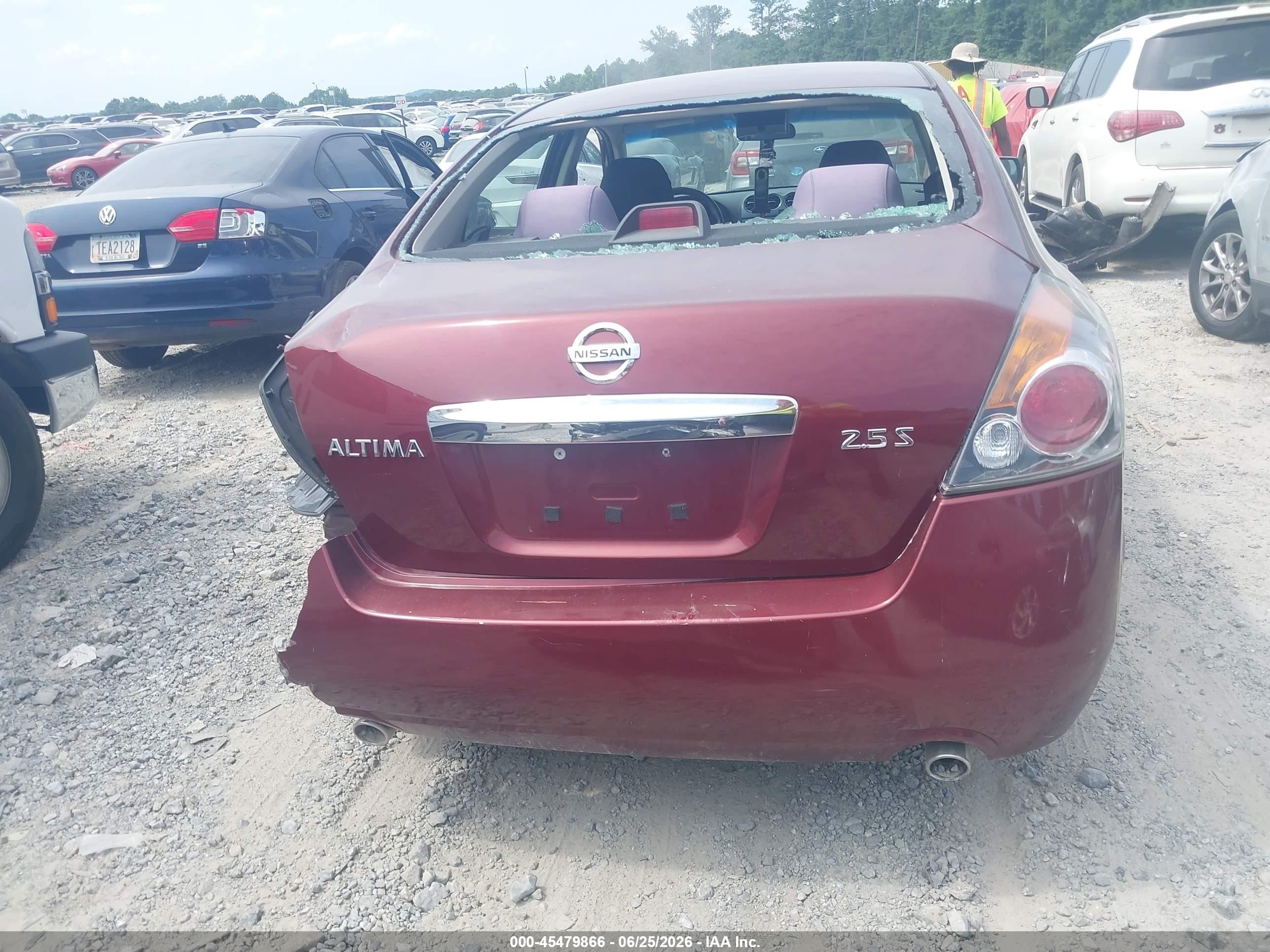 2012 Nissan Altima 2.5 S Темно-бордовый vin: 1N4AL2AP6CN536693