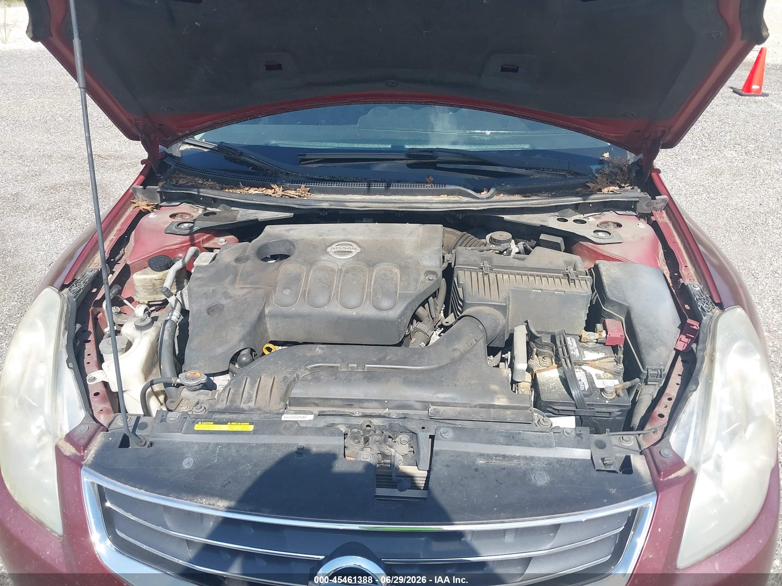 2010 Nissan Altima 2.5 S Burgundy vin: 1N4AL2AP7AC172499