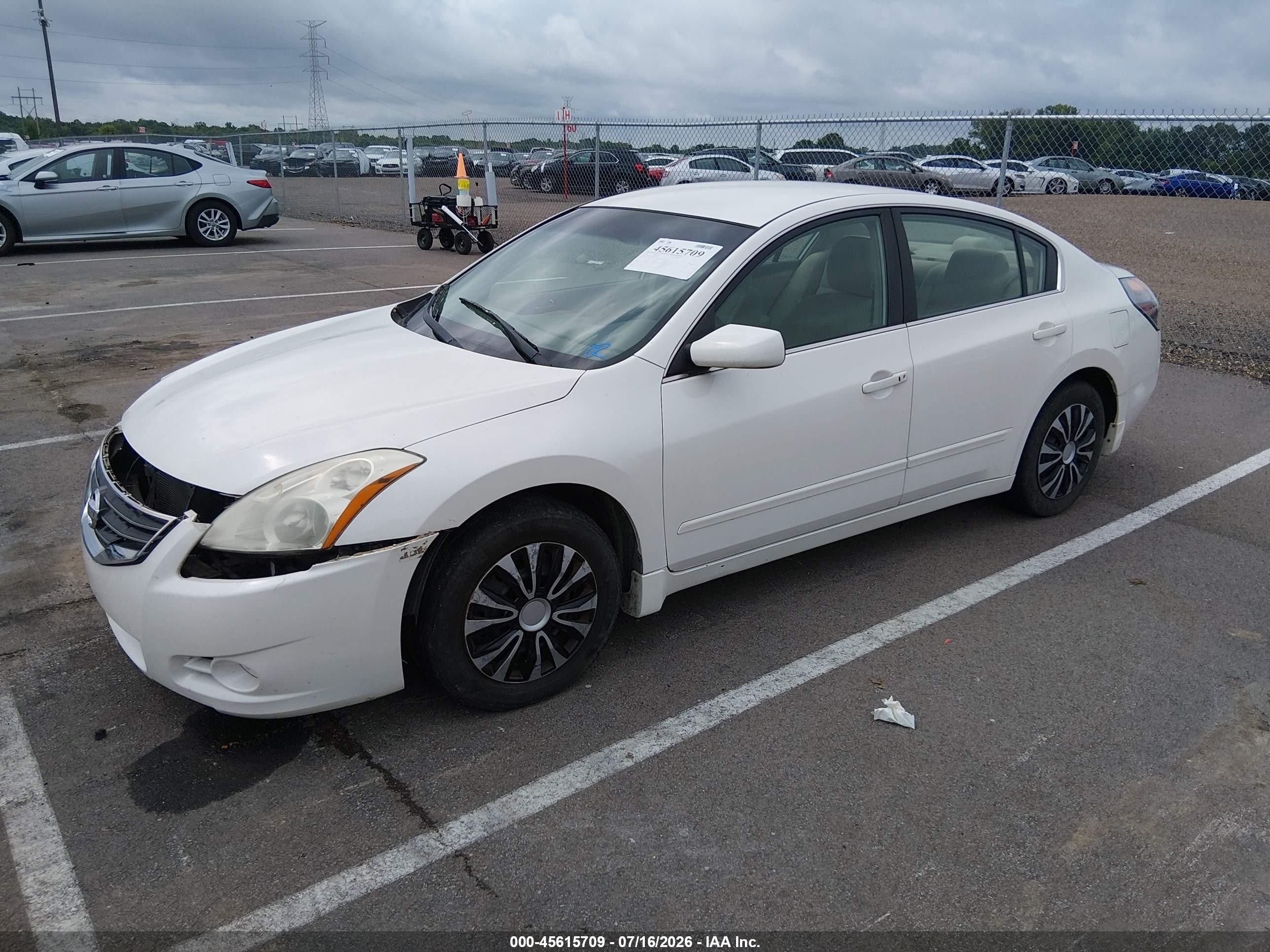 2010 Nissan Altima 2.5 S White vin: 1N4AL2AP7AC173863
