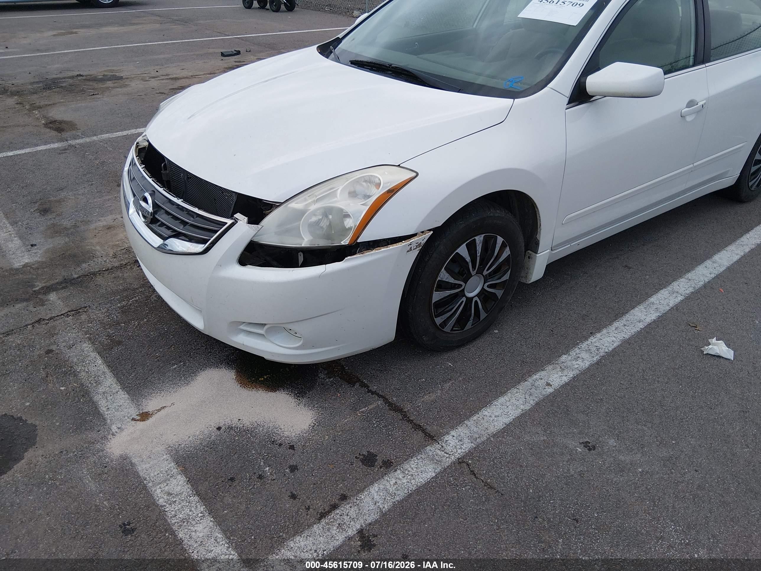 2010 Nissan Altima 2.5 S White vin: 1N4AL2AP7AC173863