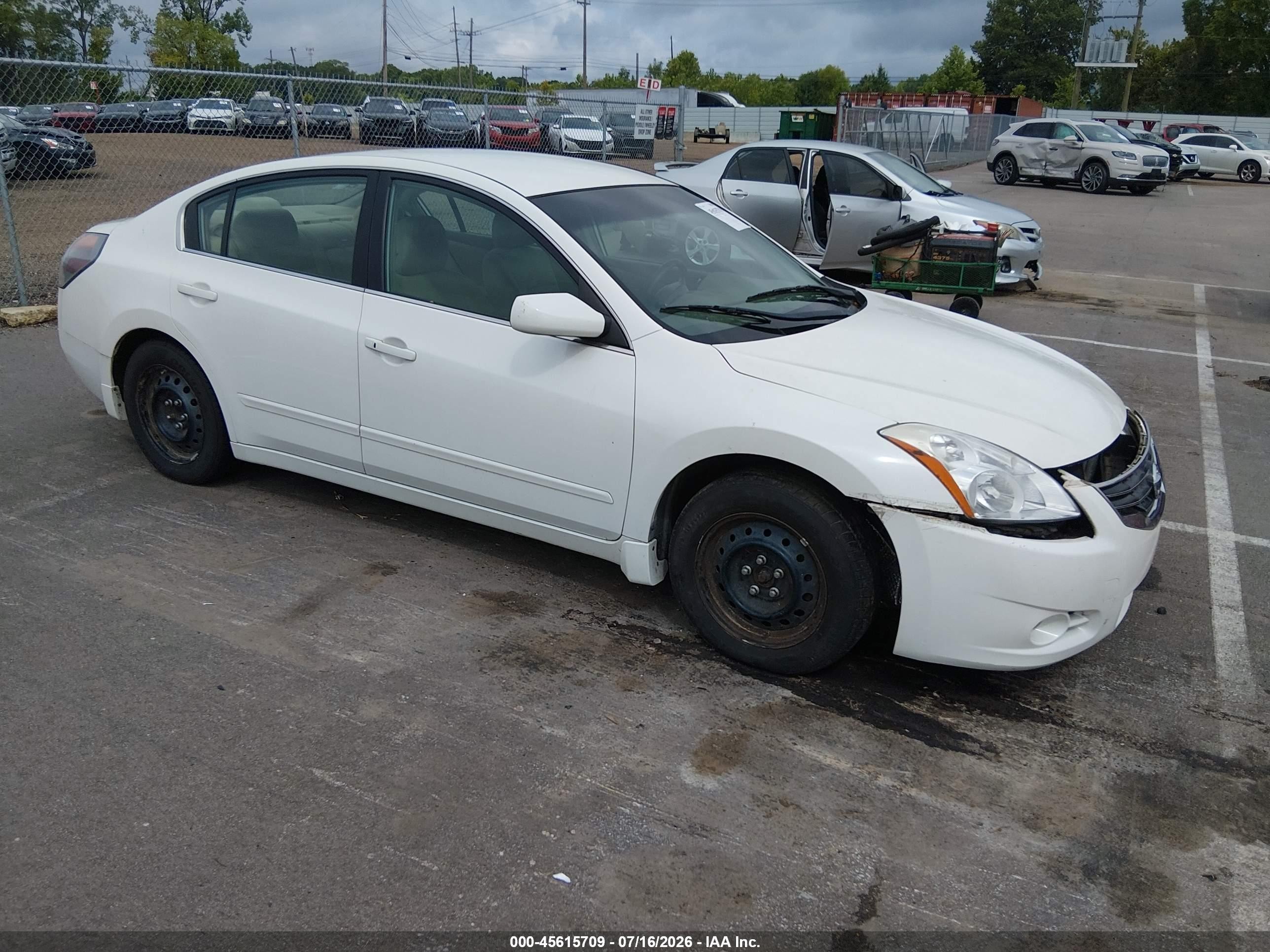 2010 Nissan Altima 2.5 S White vin: 1N4AL2AP7AC173863