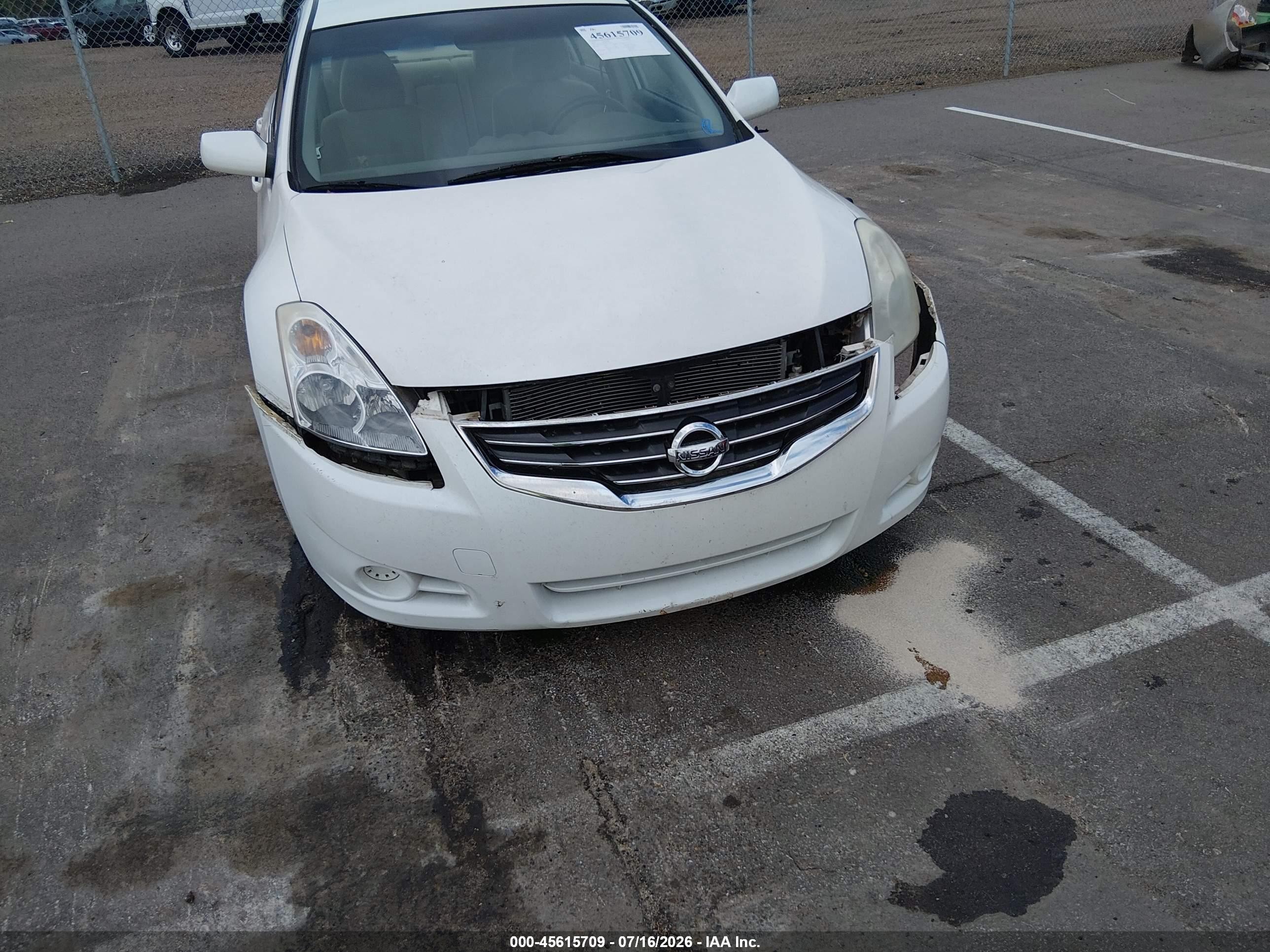 2010 Nissan Altima 2.5 S White vin: 1N4AL2AP7AC173863