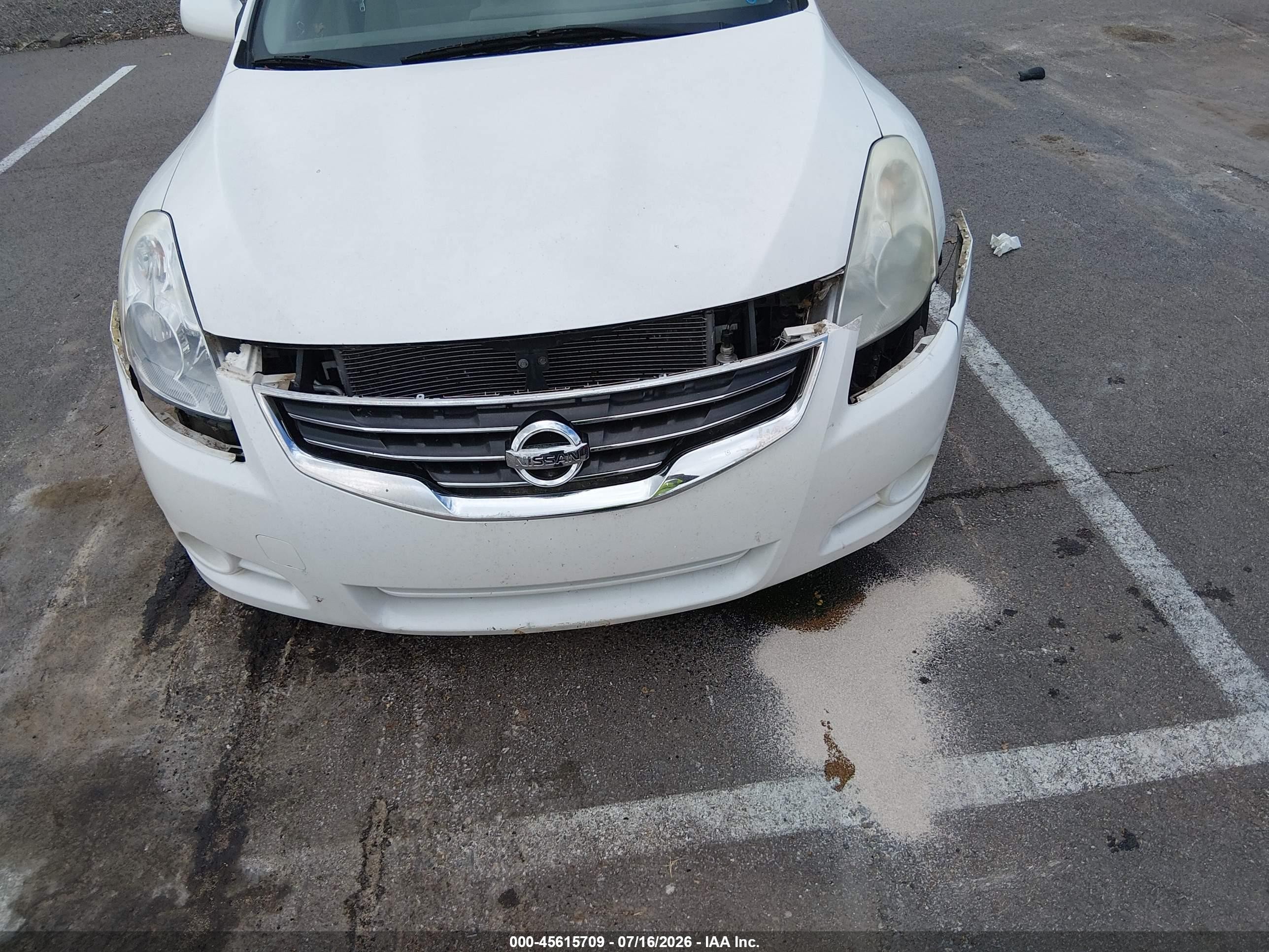 2010 Nissan Altima 2.5 S White vin: 1N4AL2AP7AC173863