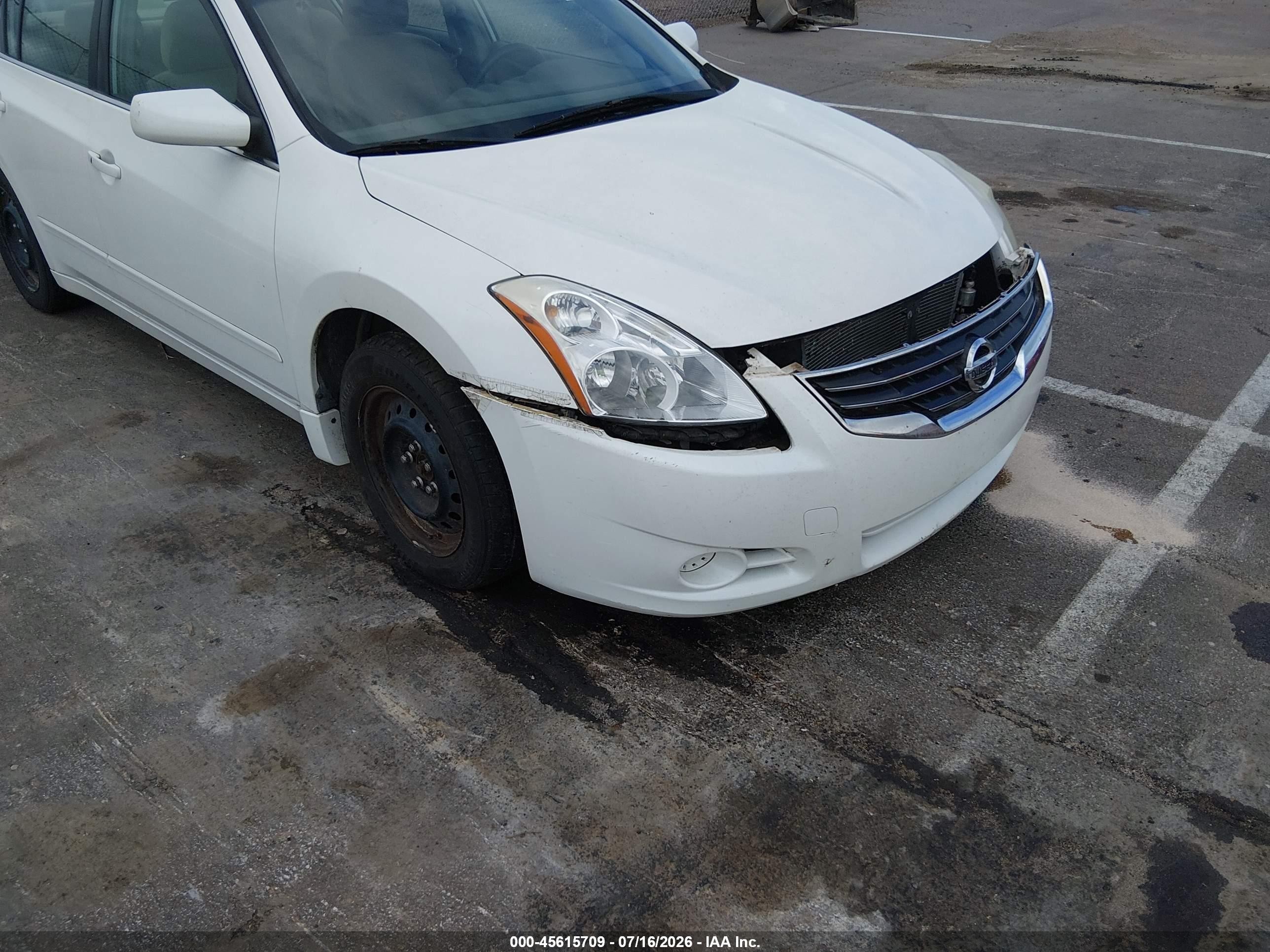 2010 Nissan Altima 2.5 S White vin: 1N4AL2AP7AC173863