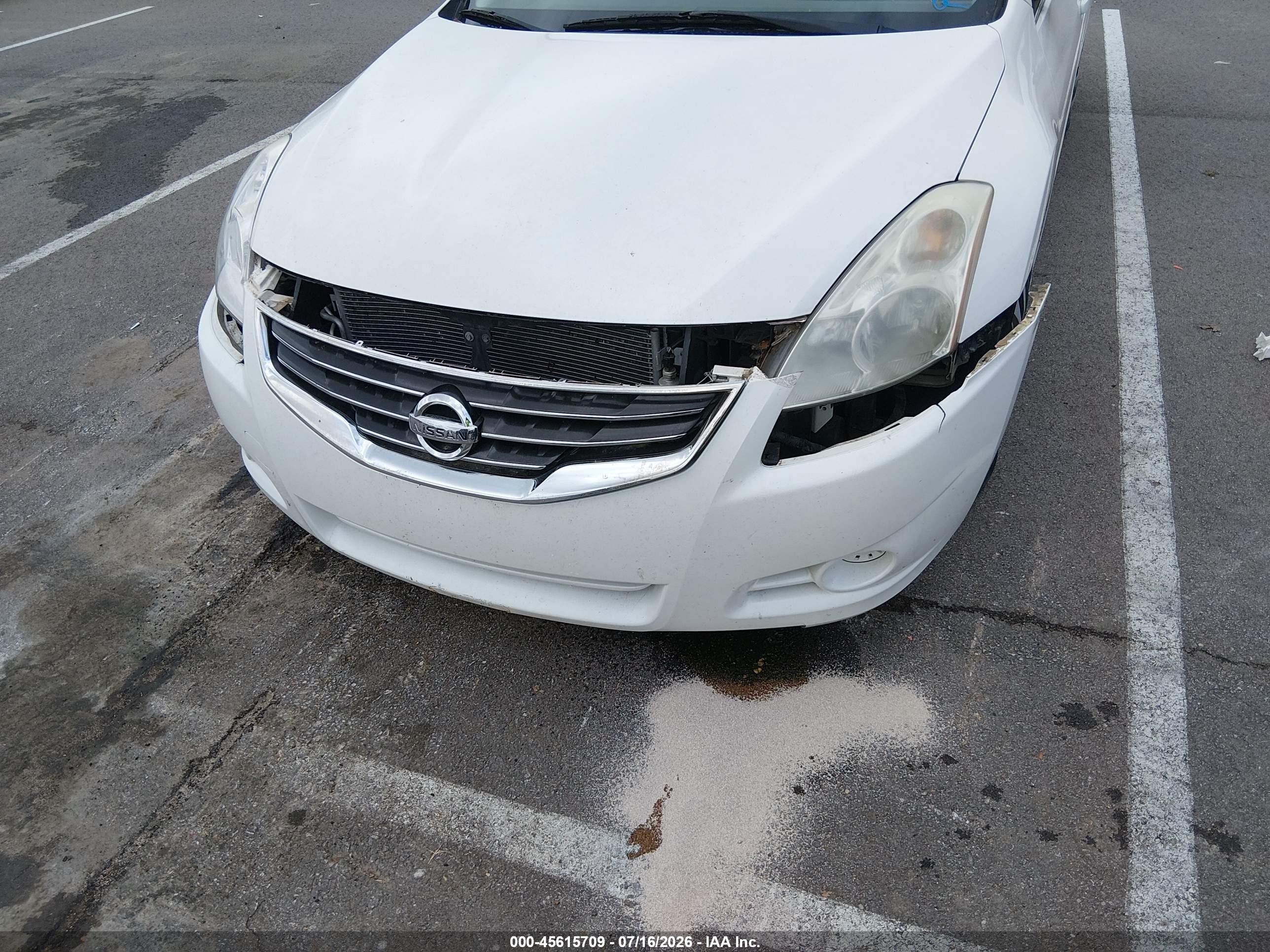 2010 Nissan Altima 2.5 S White vin: 1N4AL2AP7AC173863