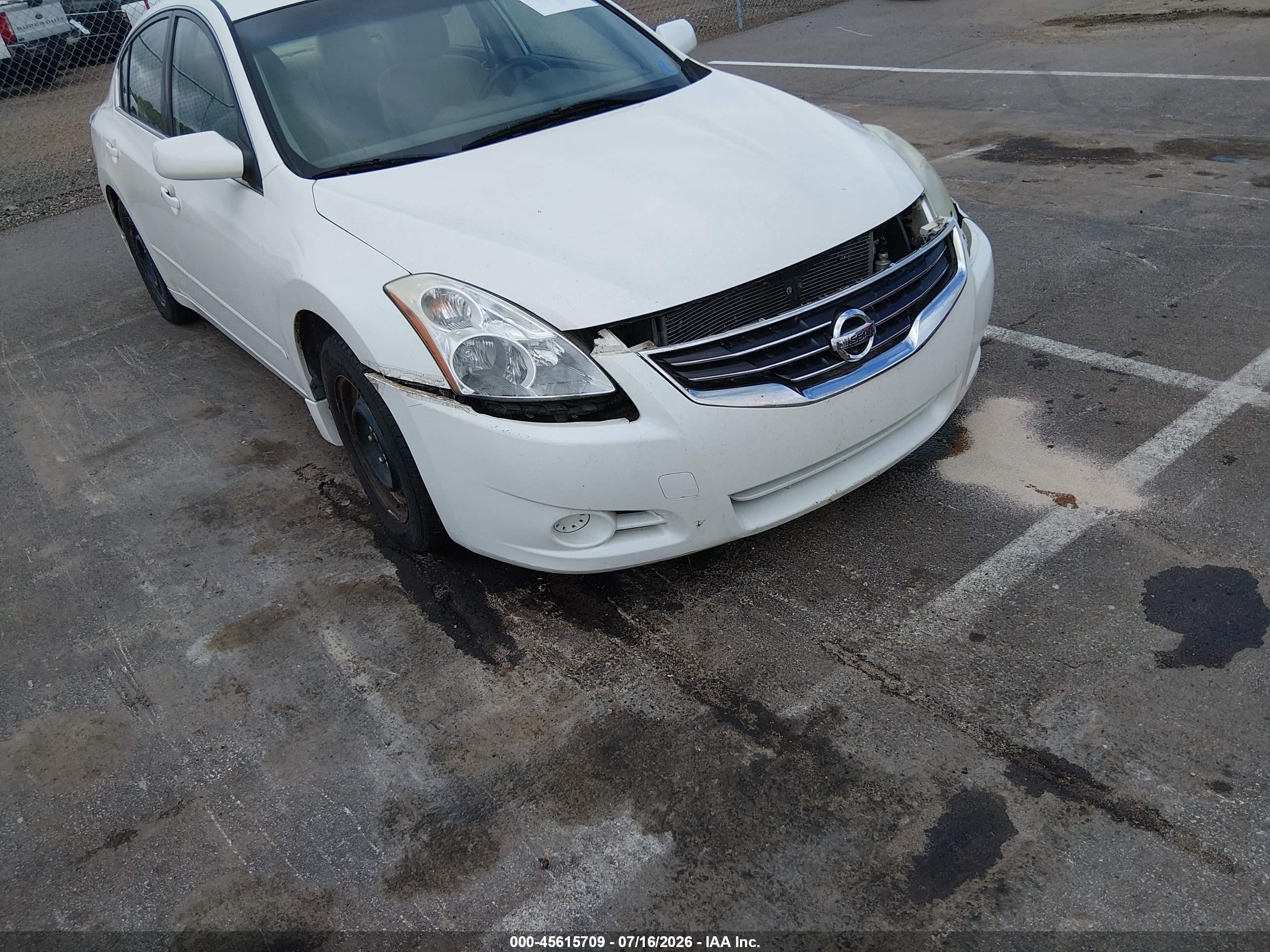 2010 Nissan Altima 2.5 S White vin: 1N4AL2AP7AC173863