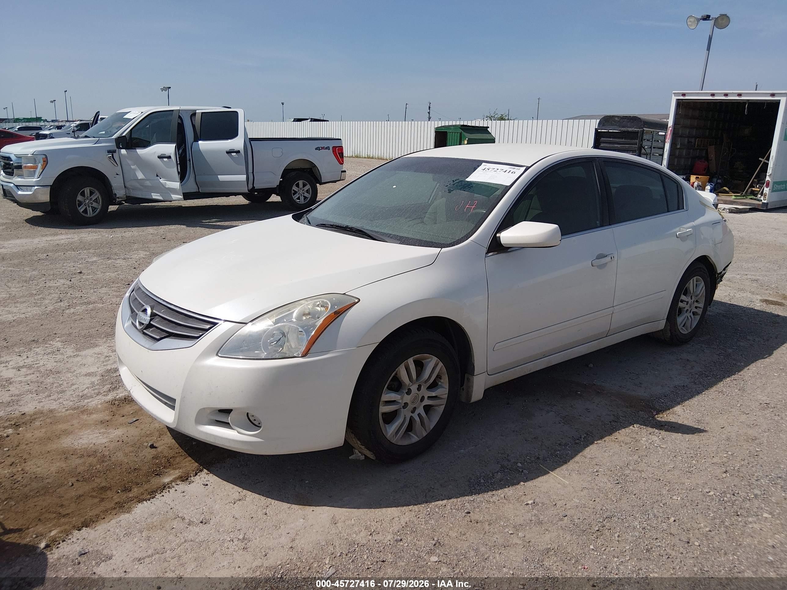 2010 Nissan Altima 2.5 S White vin: 1N4AL2AP7AN407102