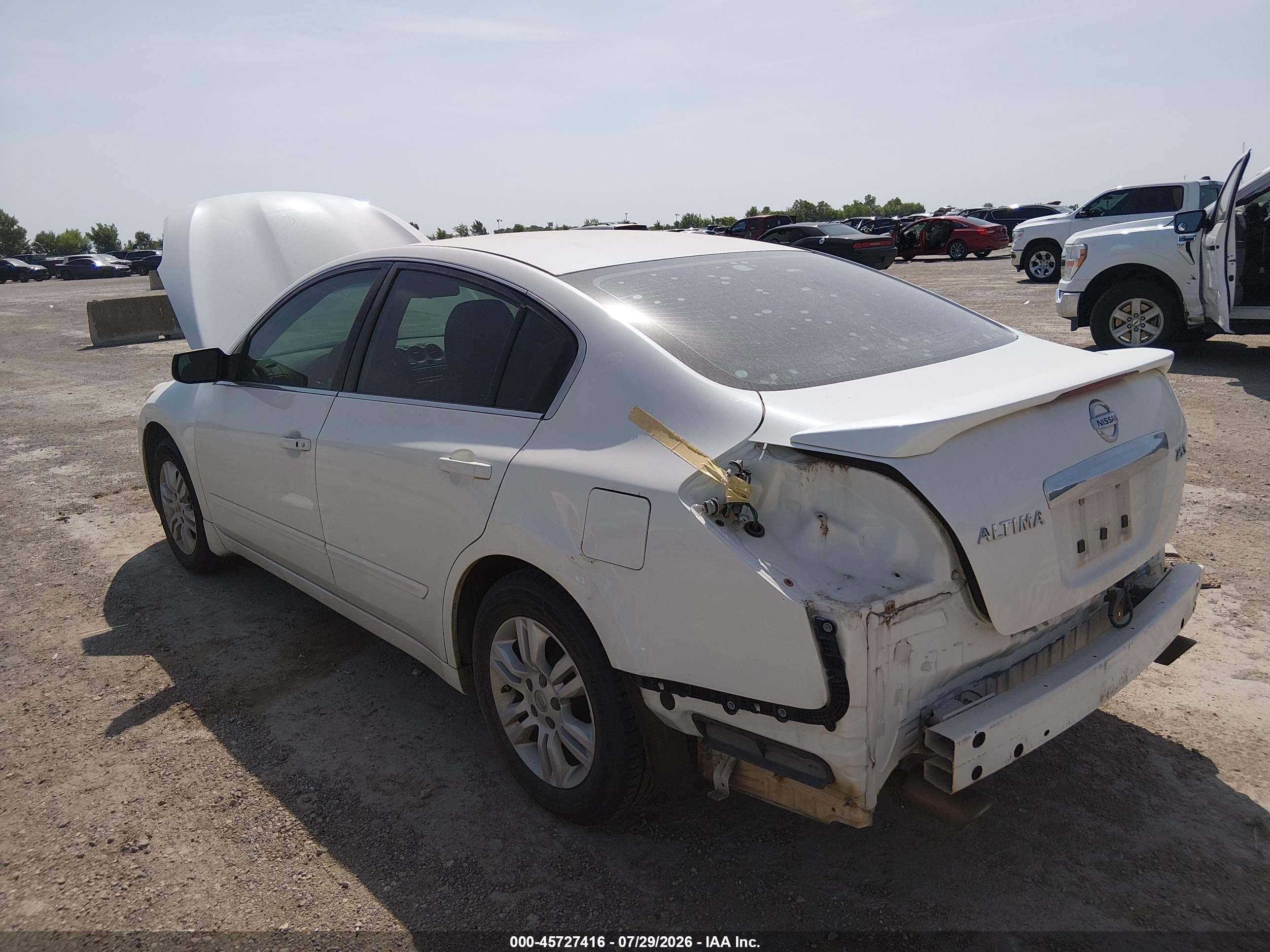 2010 Nissan Altima 2.5 S White vin: 1N4AL2AP7AN407102