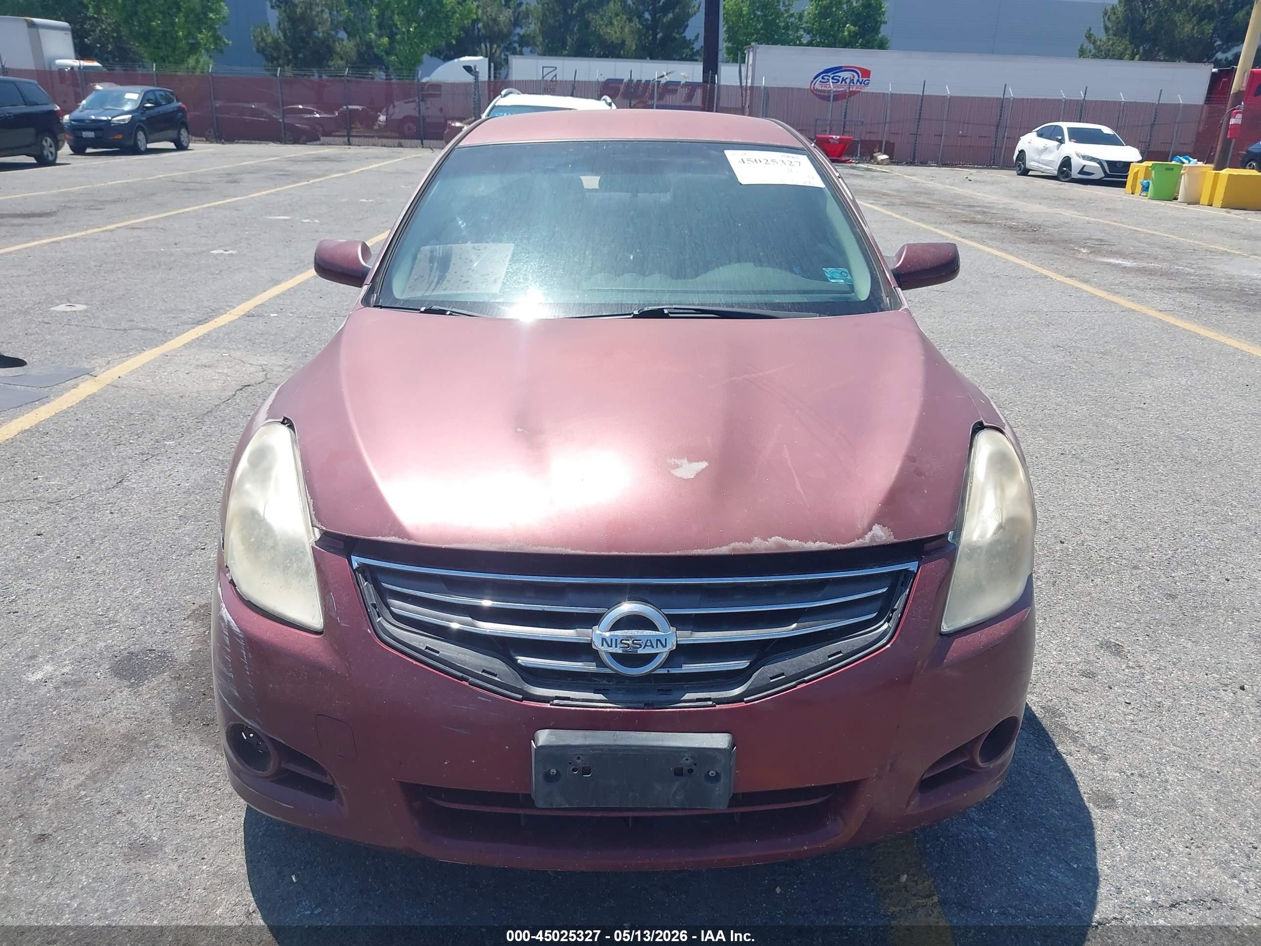 2010 Nissan Altima 2.5 S Burgundy vin: 1N4AL2AP7AN457658