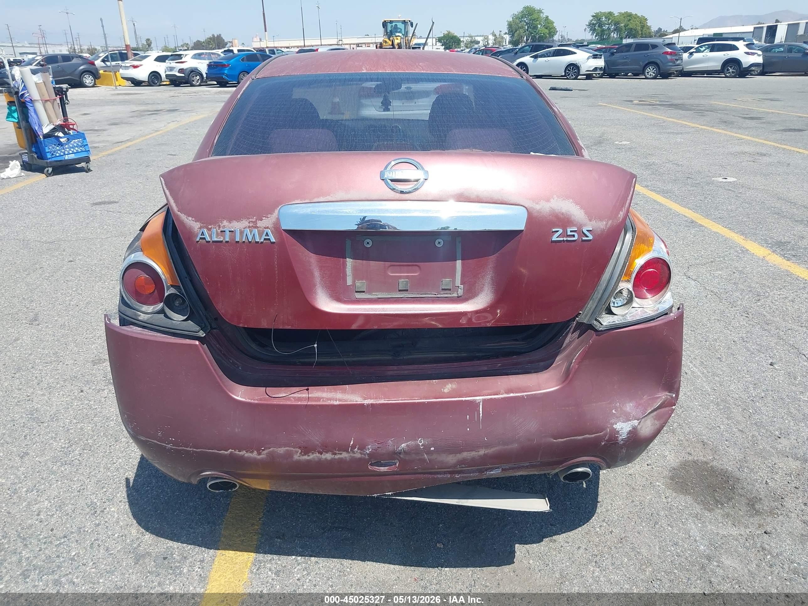 2010 Nissan Altima 2.5 S Burgundy vin: 1N4AL2AP7AN457658