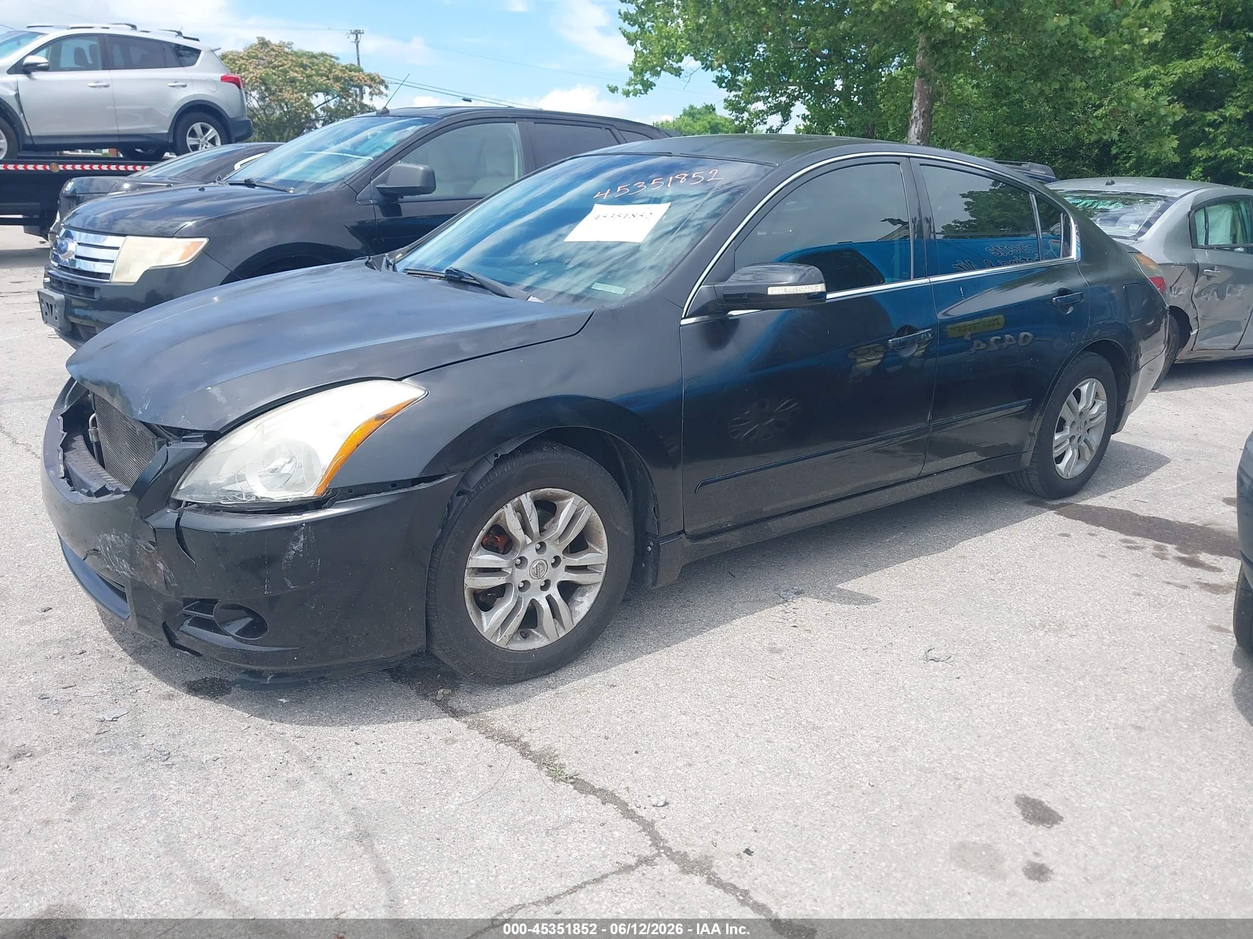 2010 Nissan Altima 2.5 S Black vin: 1N4AL2AP7AN464643