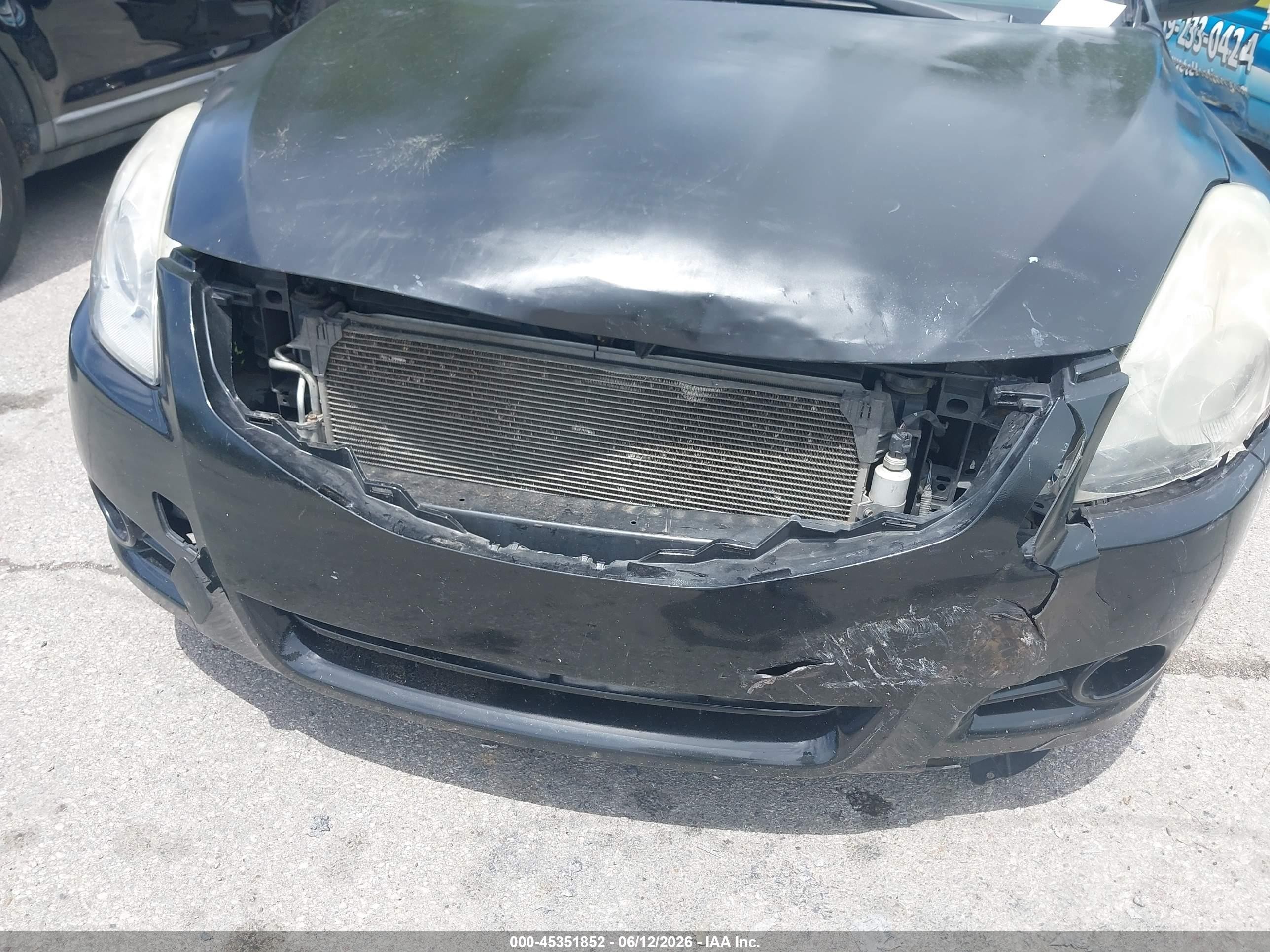 2010 Nissan Altima 2.5 S Black vin: 1N4AL2AP7AN464643