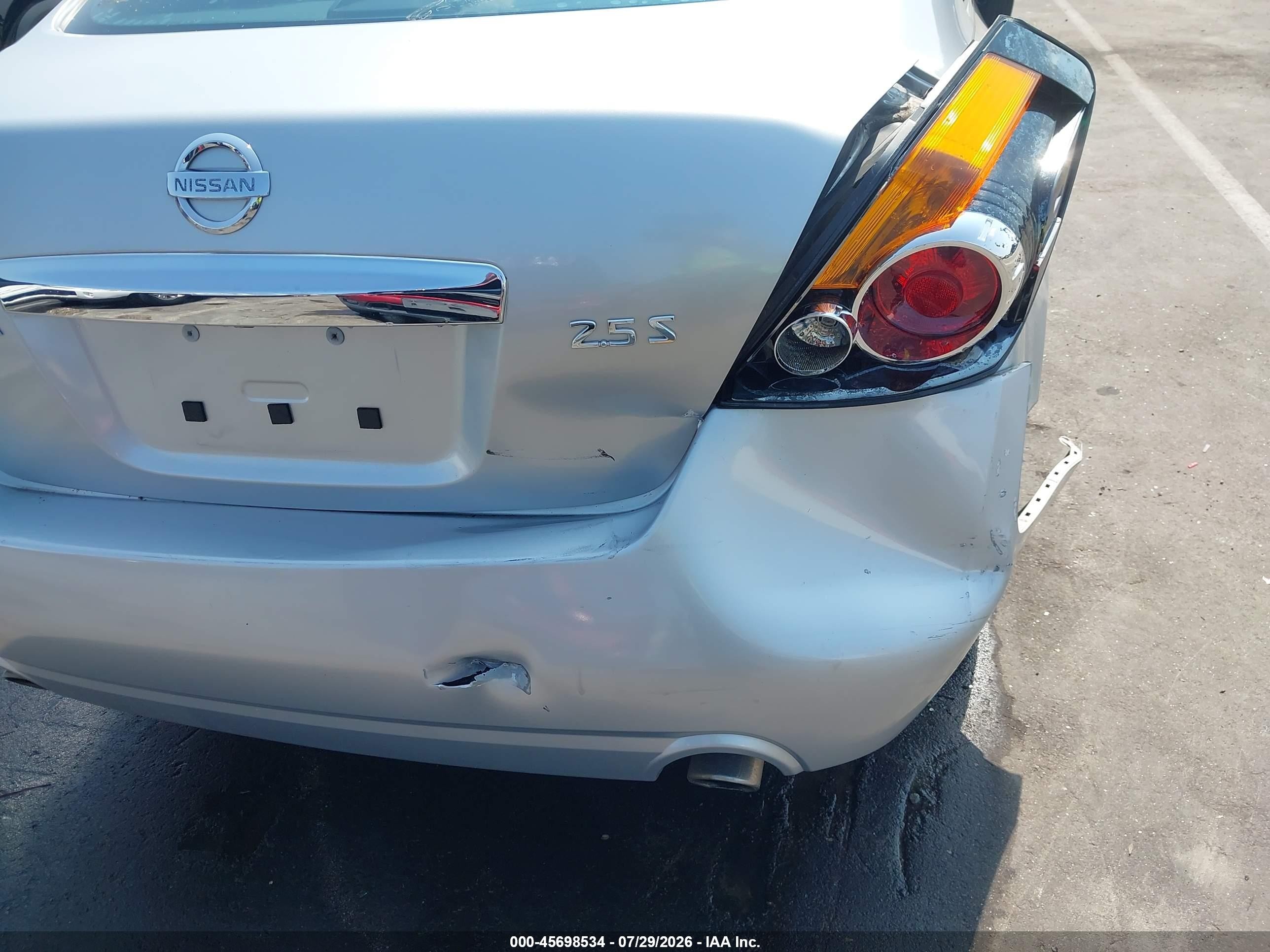 2010 Nissan Altima 2.5 S Серебряный vin: 1N4AL2AP7AN489123