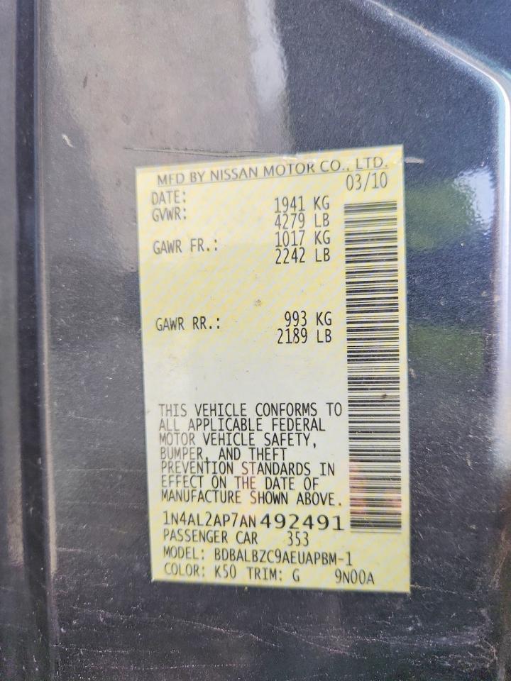 2011 Nissan Altima Gray vin: 1N4AL2AP7AN492491