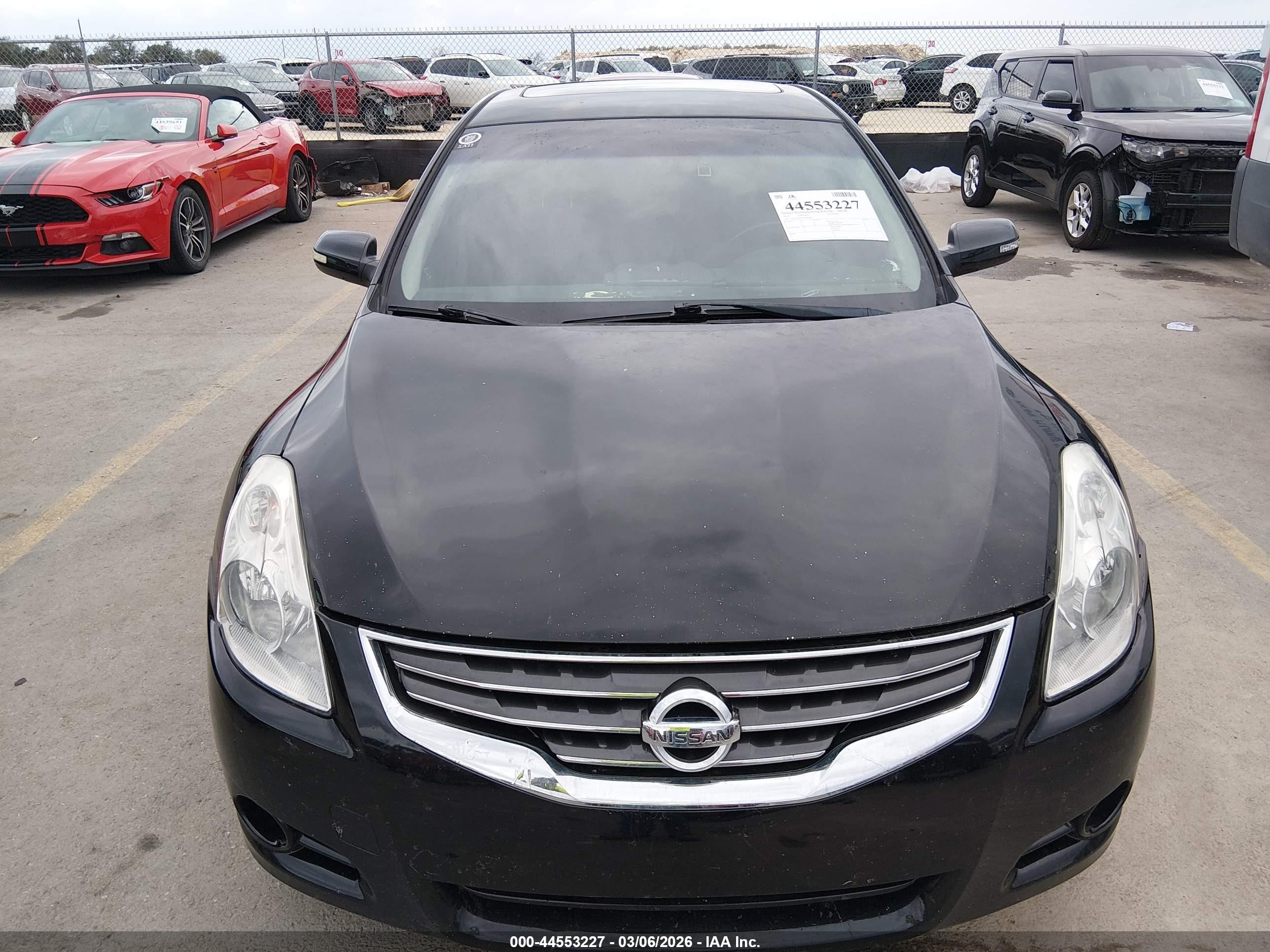 2010 Nissan Altima 2.5 S Black vin: 1N4AL2AP7AN496668