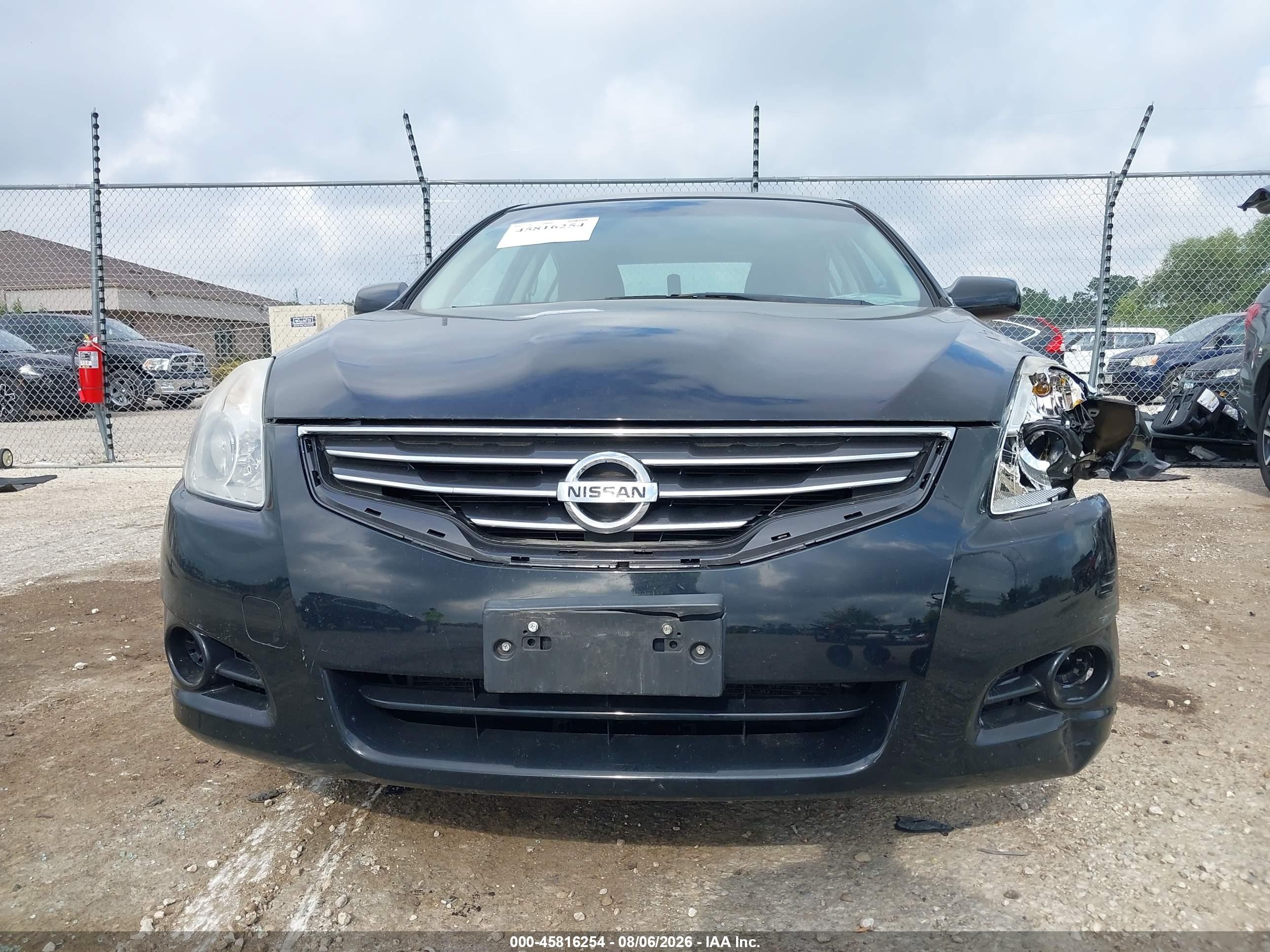 2010 Nissan Altima 2.5 S Black vin: 1N4AL2AP7AN528244