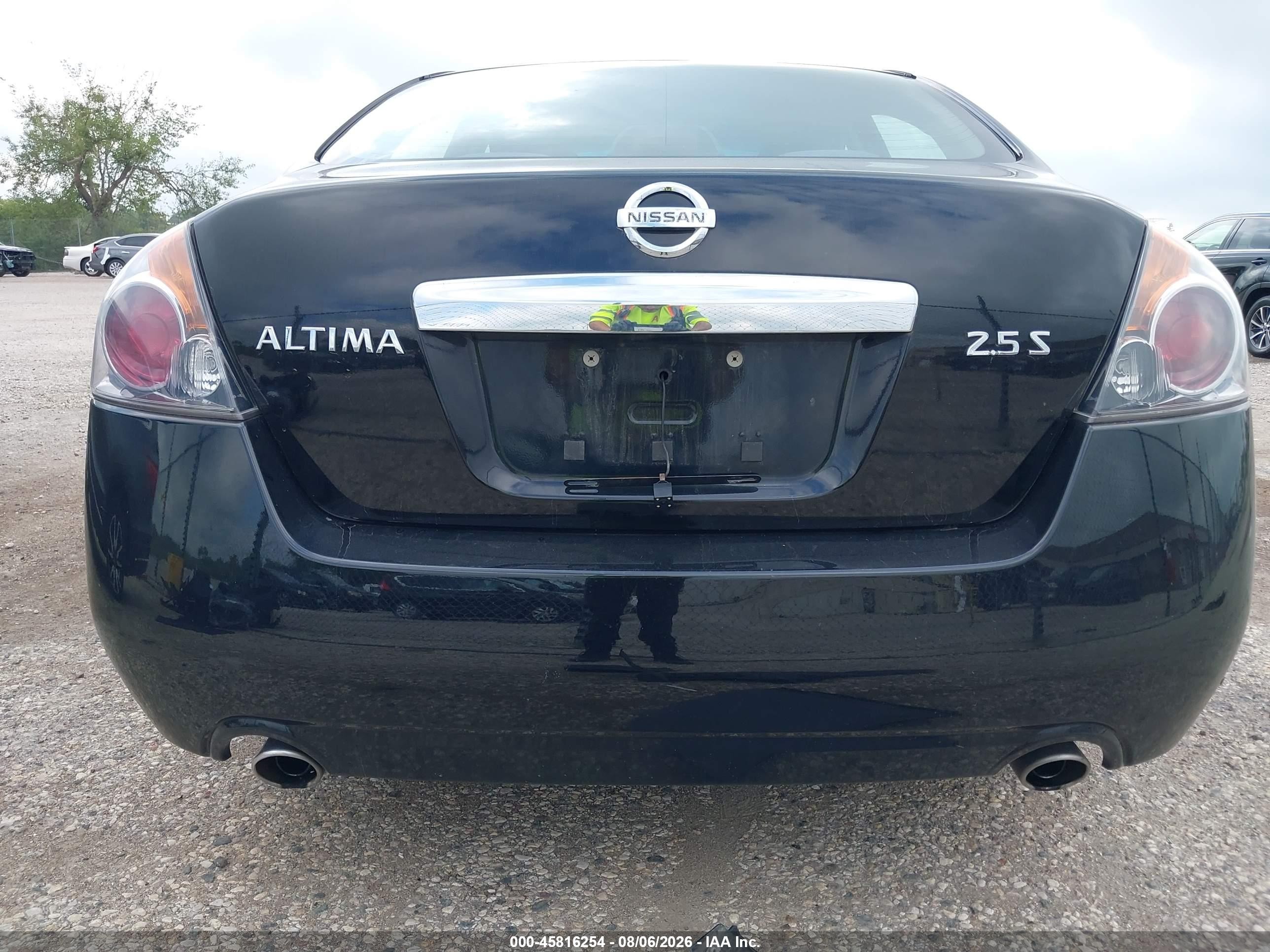 2010 Nissan Altima 2.5 S Black vin: 1N4AL2AP7AN528244