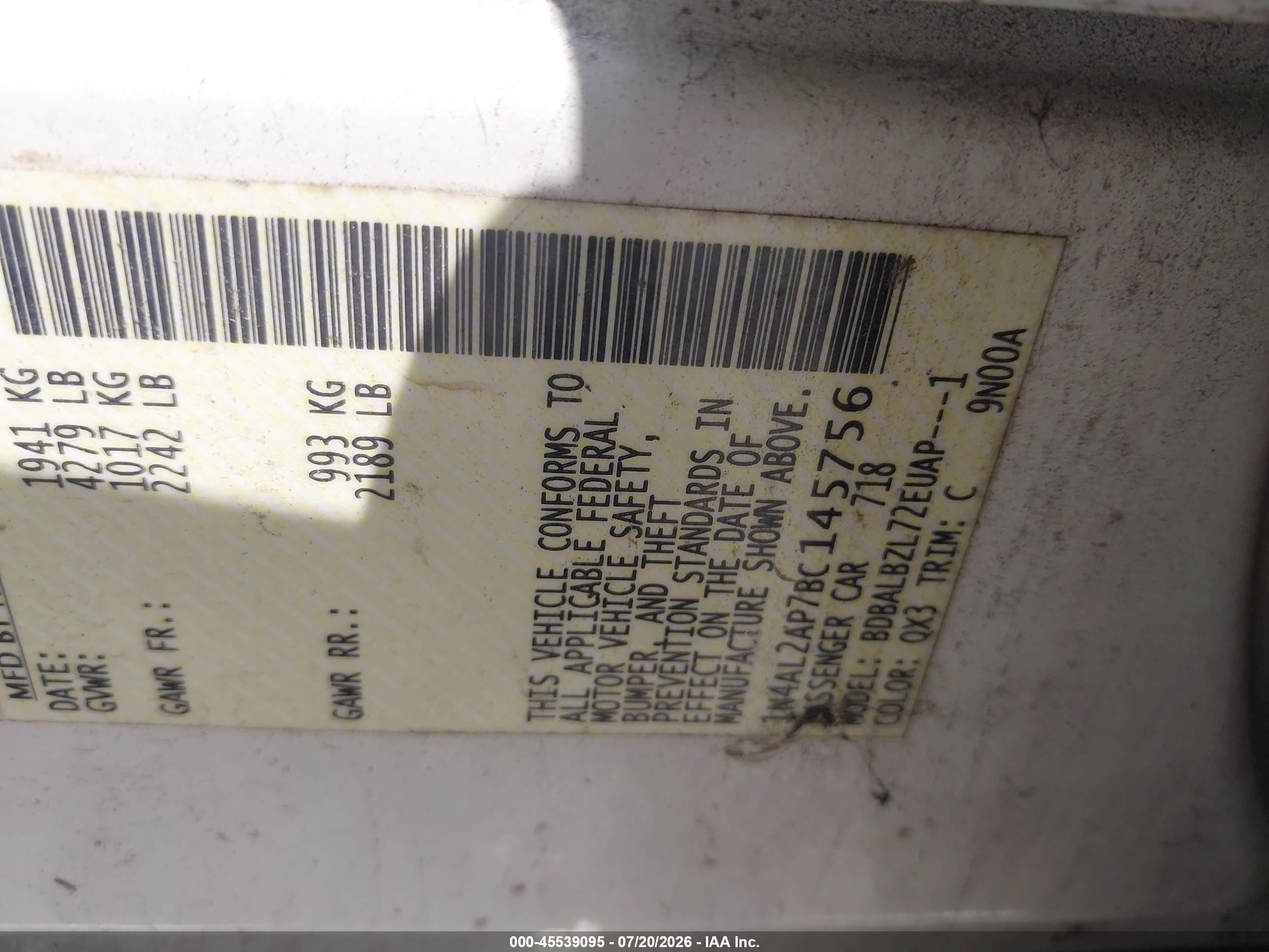 2011 Nissan Altima 2.5 S White vin: 1N4AL2AP7BC145756