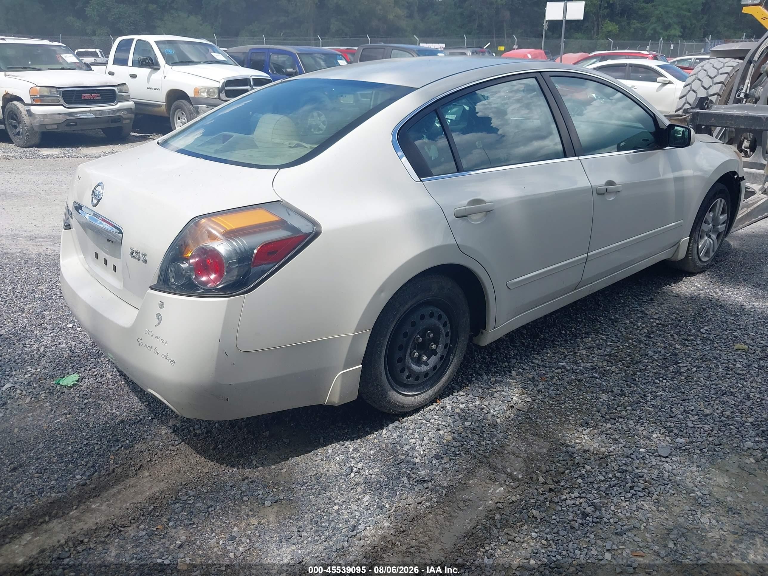 2011 Nissan Altima 2.5 S White vin: 1N4AL2AP7BC145756