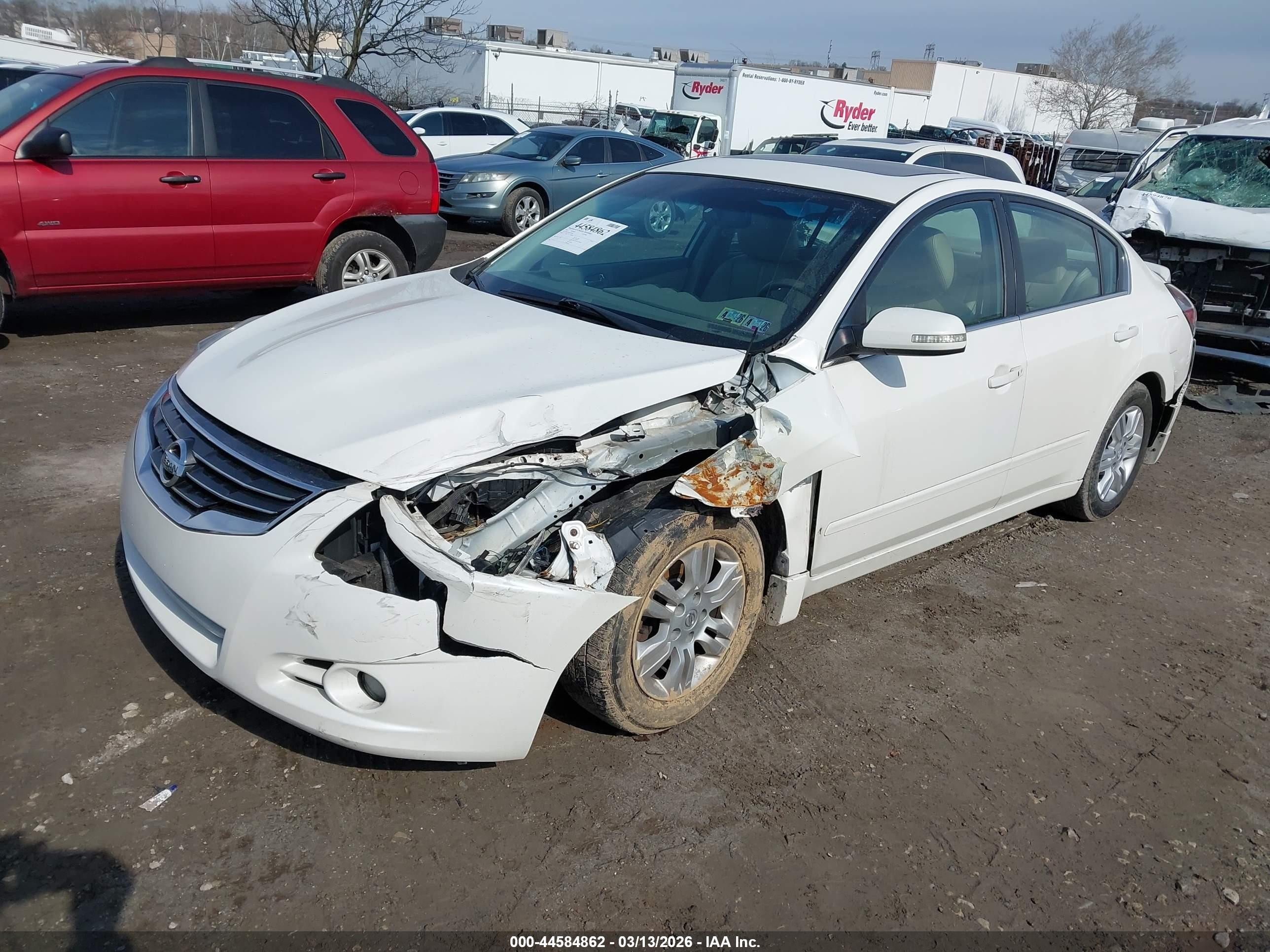 2012 Nissan Altima 2.5 S White vin: 1N4AL2AP7CC167466