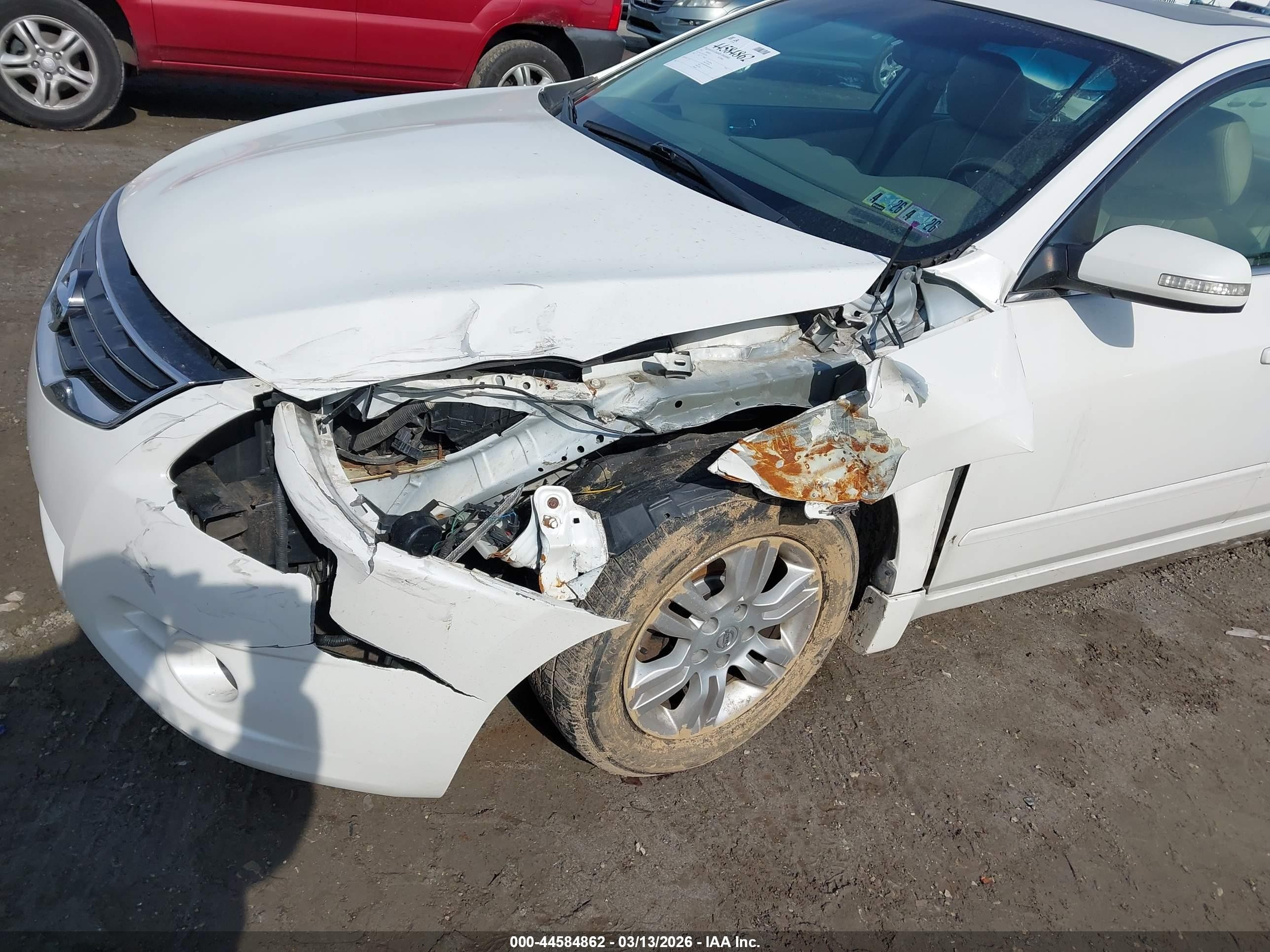 2012 Nissan Altima 2.5 S White vin: 1N4AL2AP7CC167466
