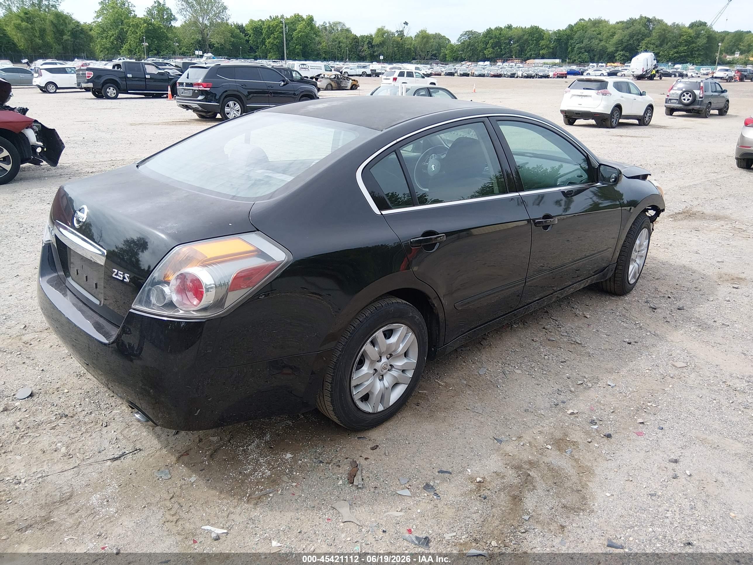 2012 Nissan Altima 2.5 S Black vin: 1N4AL2AP7CC180170
