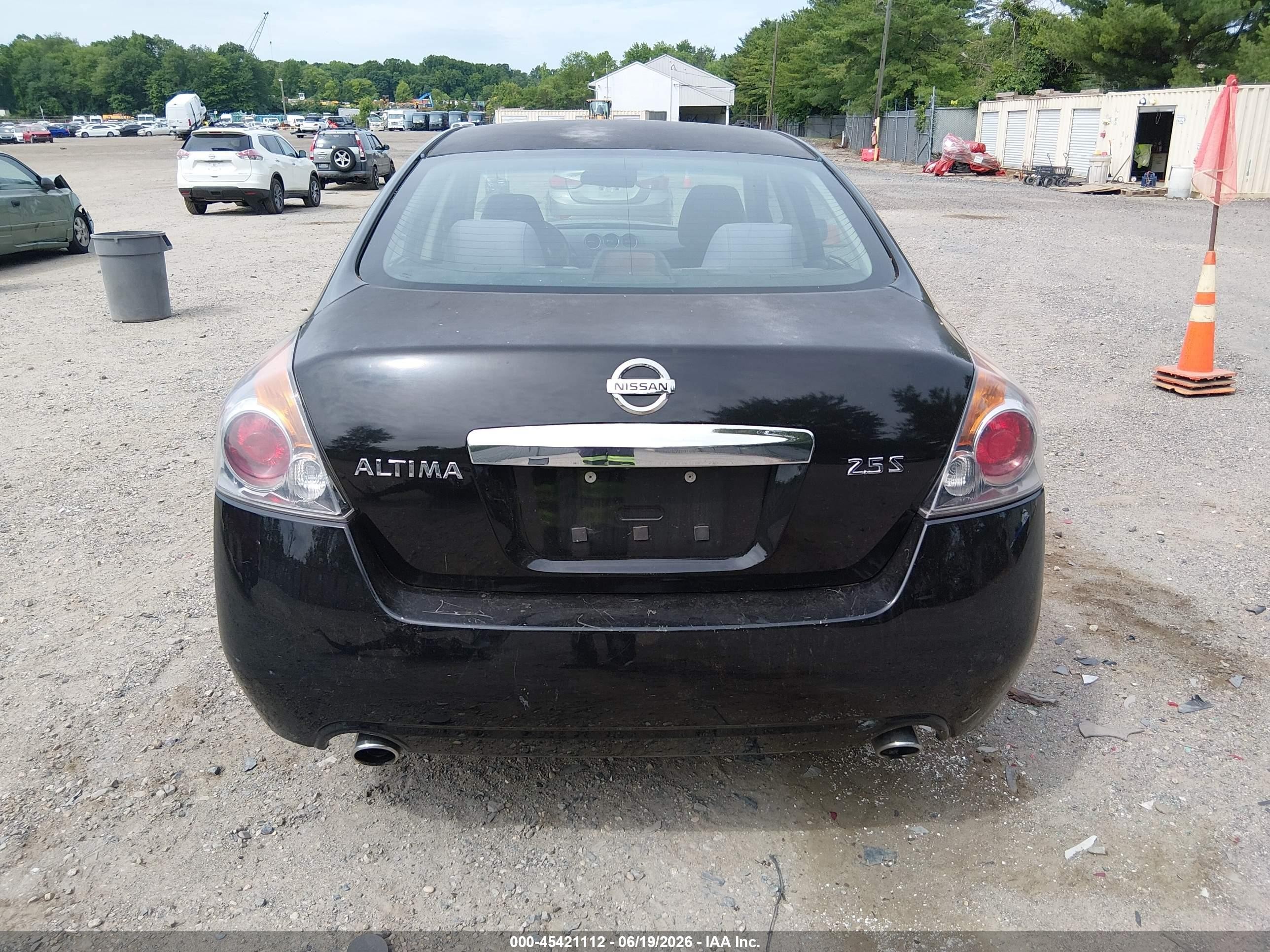 2012 Nissan Altima 2.5 S Black vin: 1N4AL2AP7CC180170