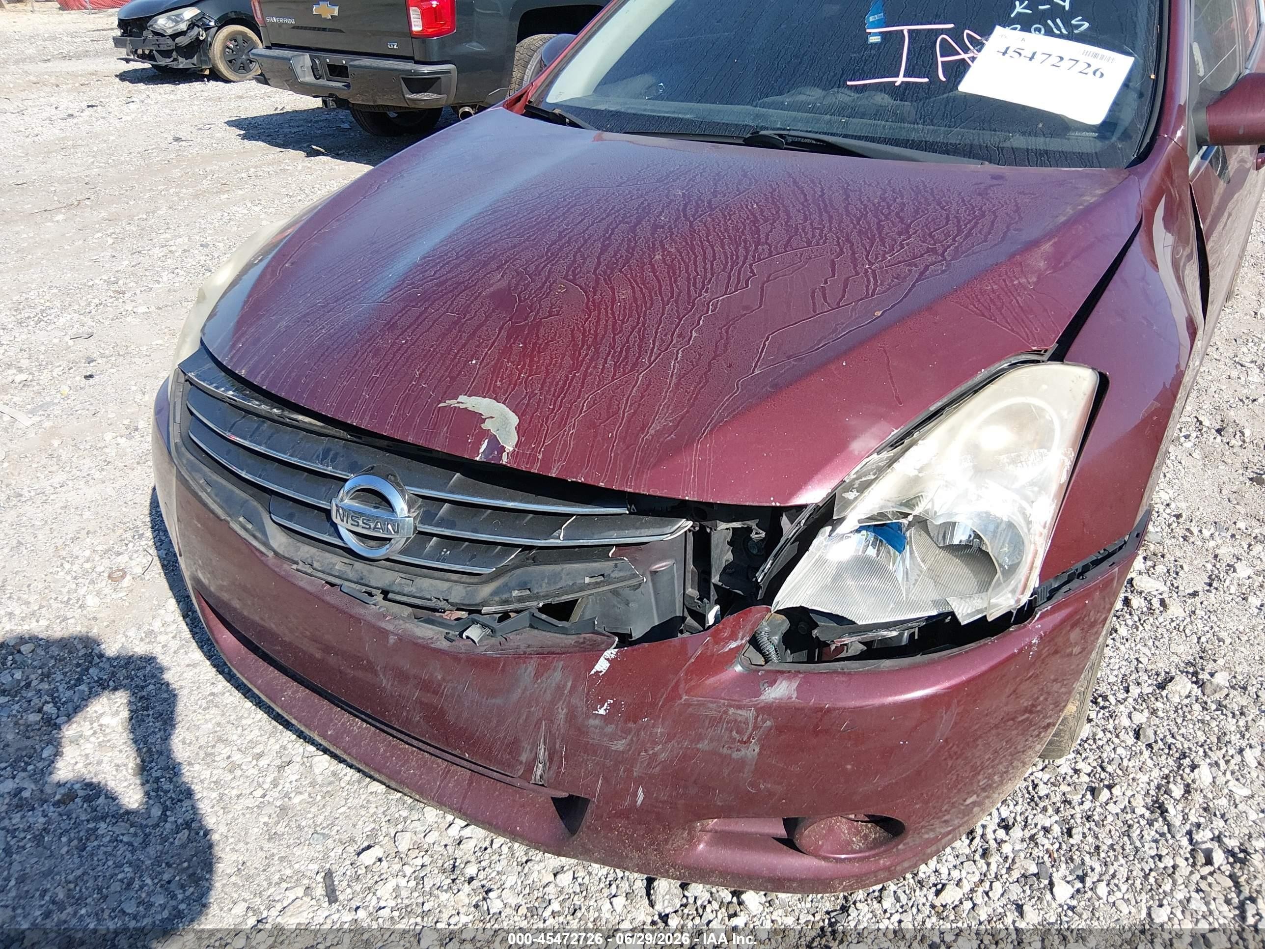 2012 Nissan Altima 2.5 S Red vin: 1N4AL2AP7CC180511