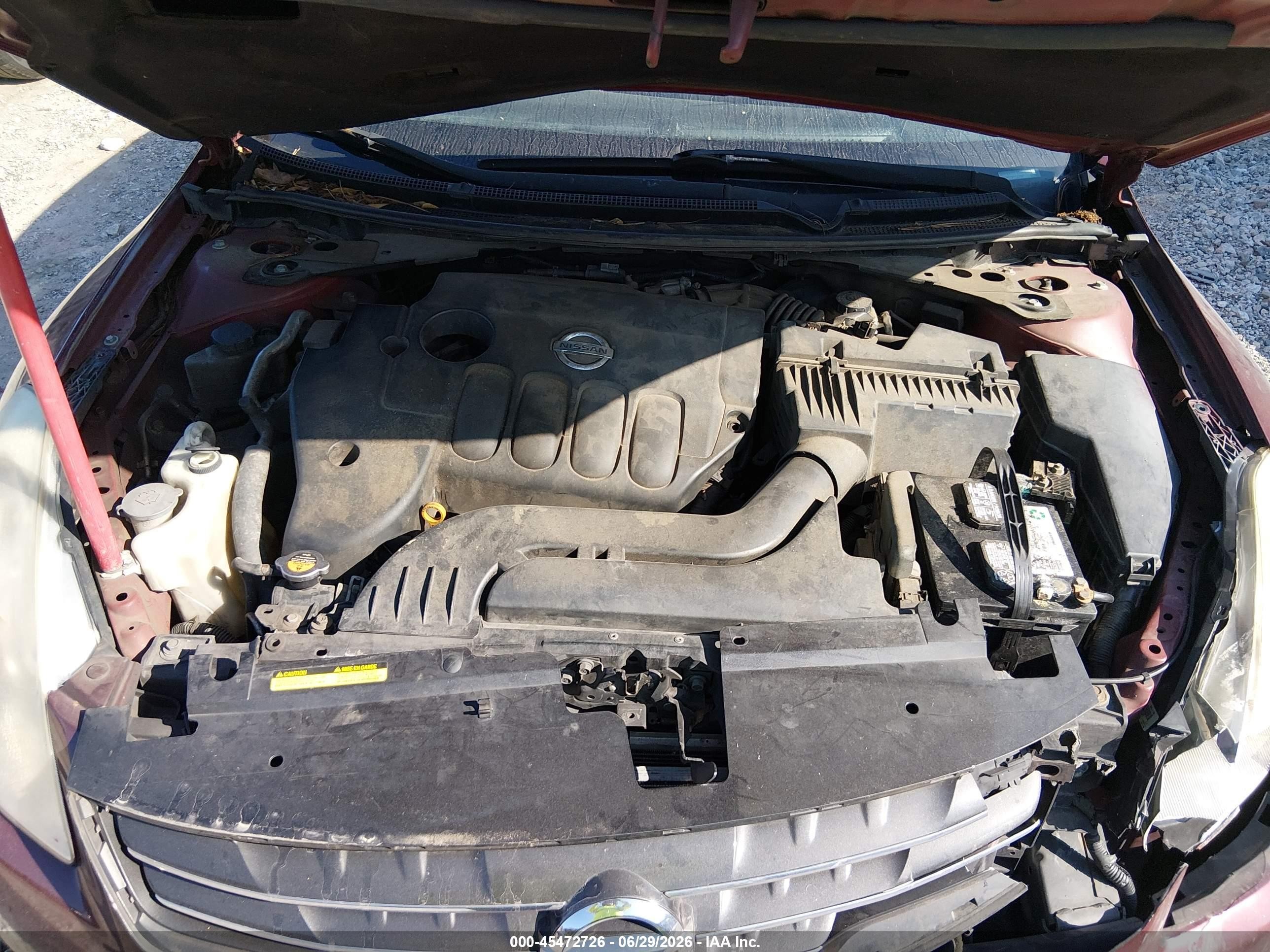 2012 Nissan Altima 2.5 S Red vin: 1N4AL2AP7CC180511