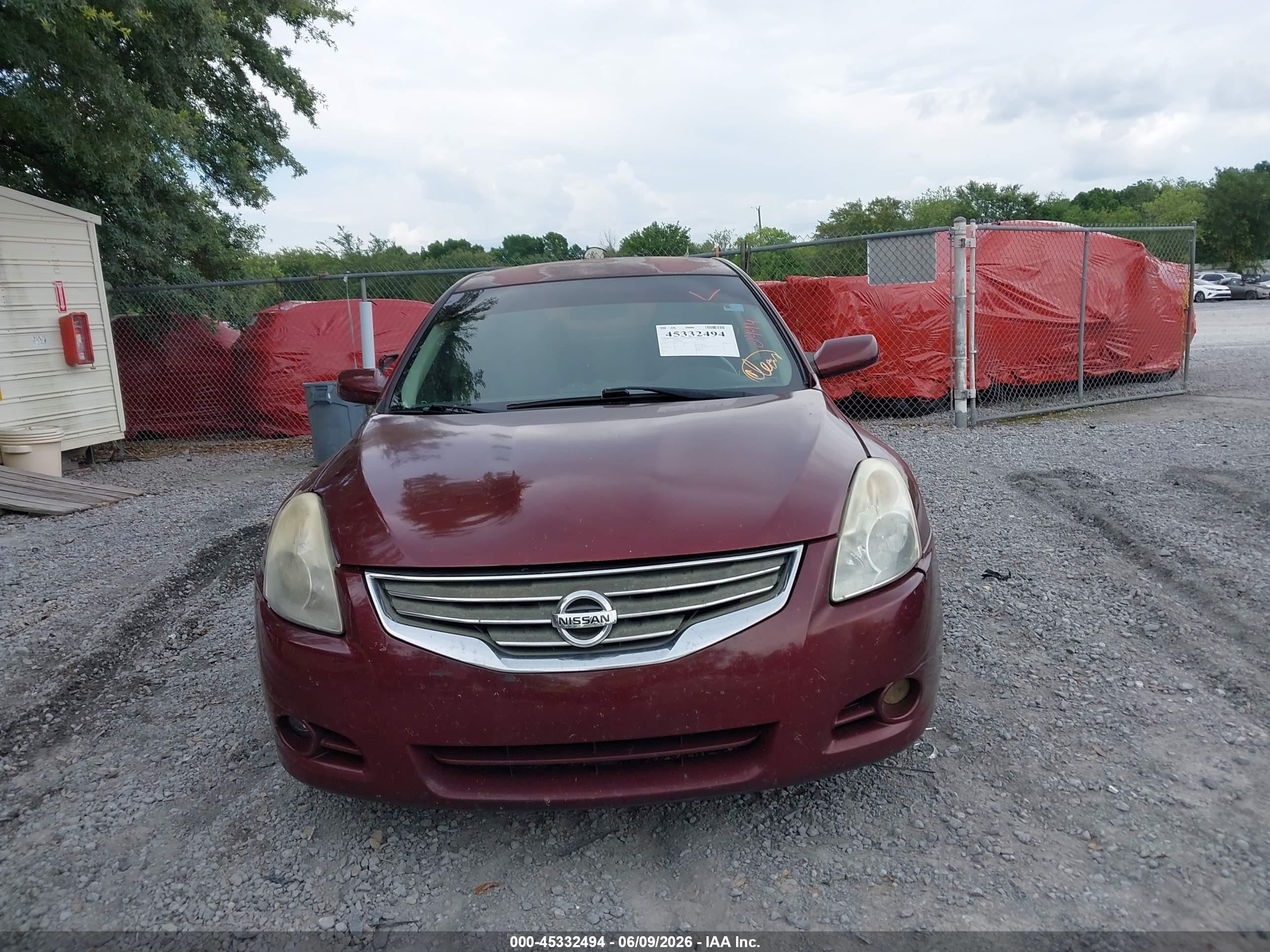 2012 Nissan Altima 2.5 S Maroon vin: 1N4AL2AP7CN436649