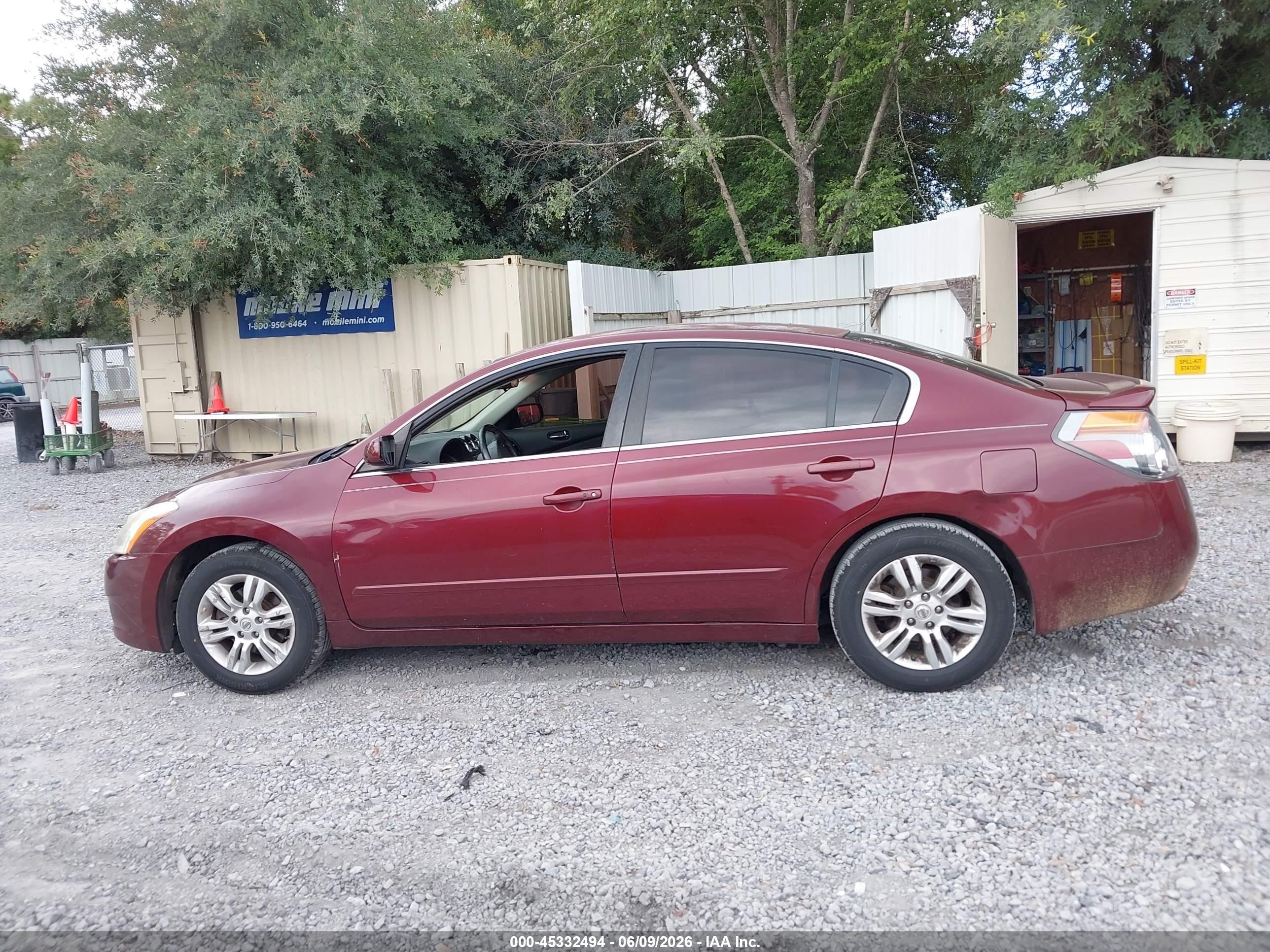 2012 Nissan Altima 2.5 S Maroon vin: 1N4AL2AP7CN436649
