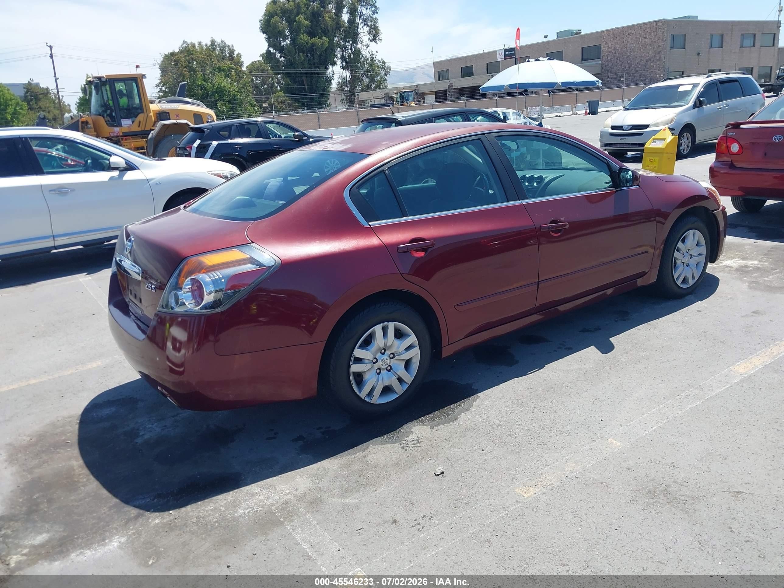 2012 Nissan Altima 2.5 S Maroon vin: 1N4AL2AP7CN482143