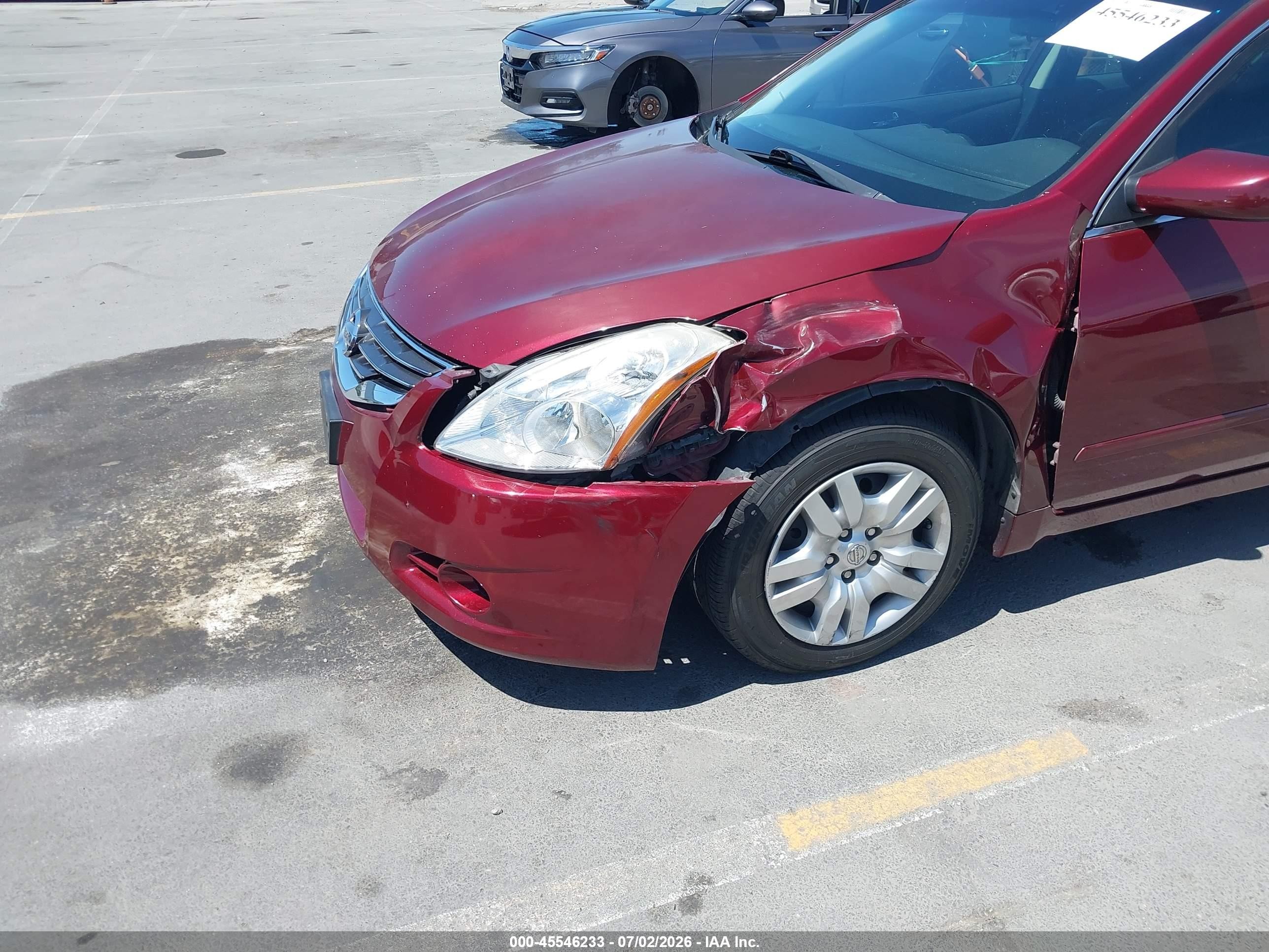 2012 Nissan Altima 2.5 S Maroon vin: 1N4AL2AP7CN482143