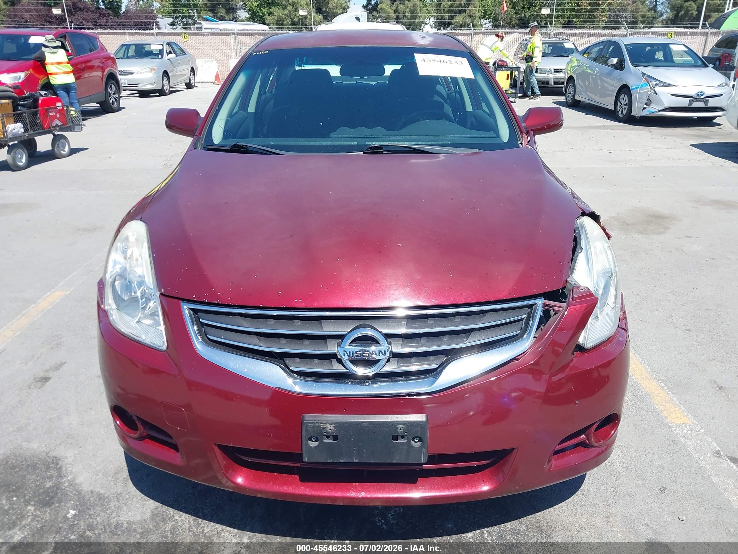 2012 Nissan Altima 2.5 S Maroon vin: 1N4AL2AP7CN482143