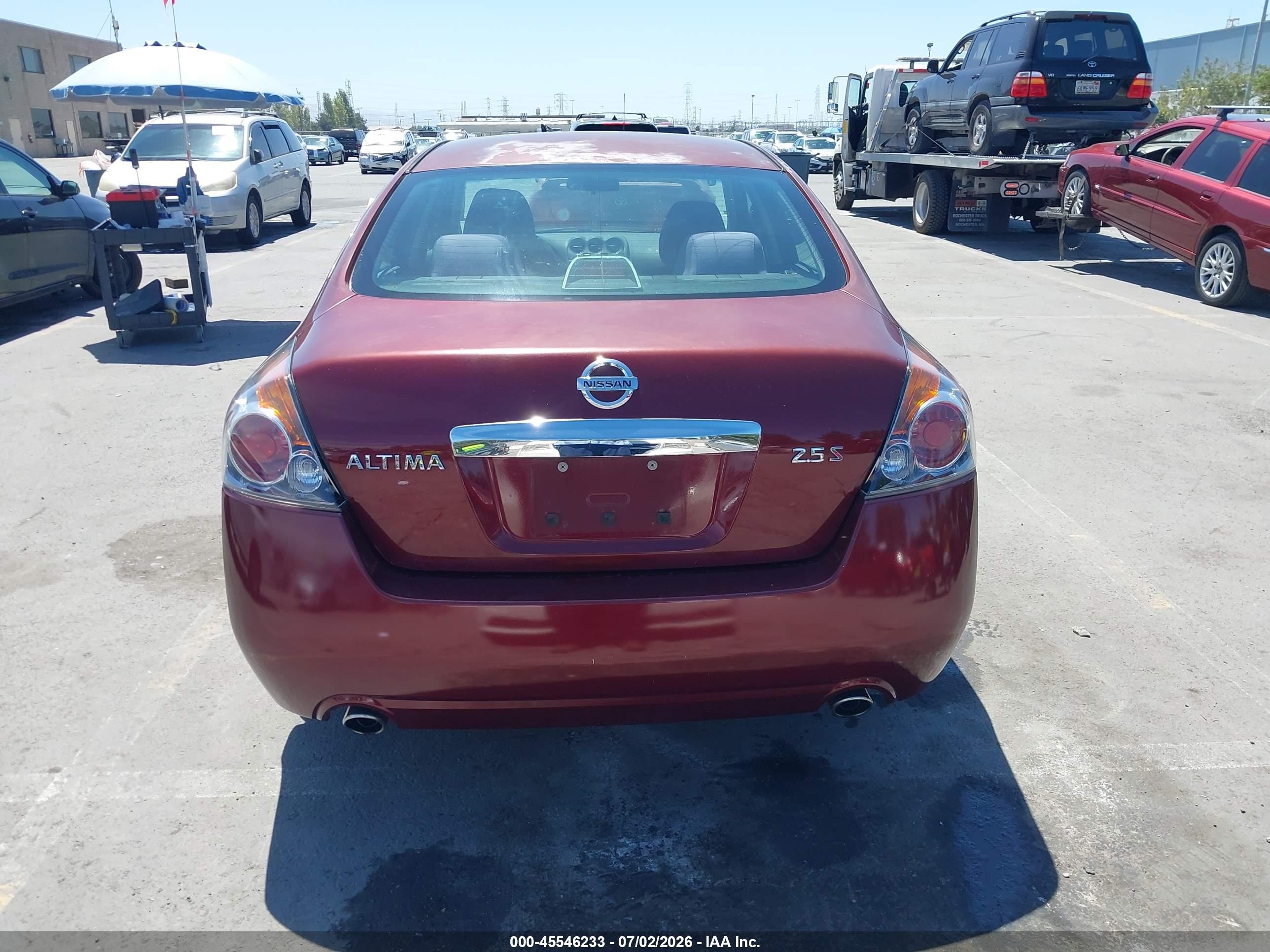 2012 Nissan Altima 2.5 S Maroon vin: 1N4AL2AP7CN482143