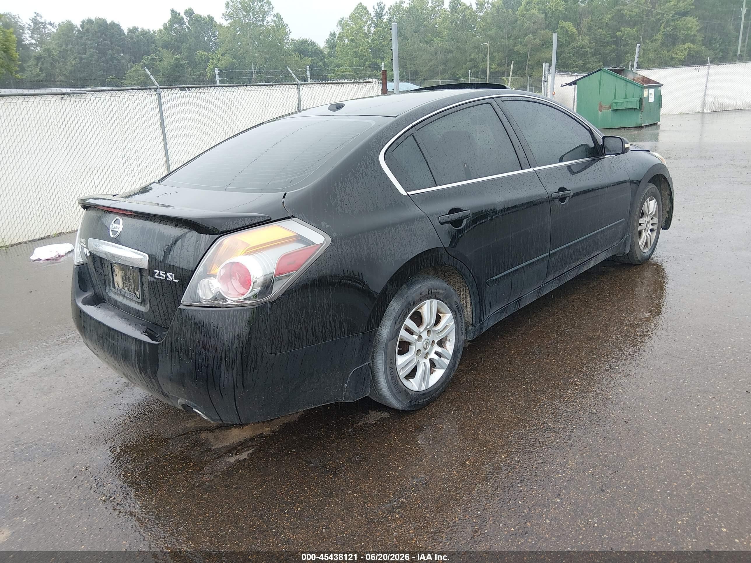 2012 Nissan Altima 2.5 S Black vin: 1N4AL2AP7CN515187