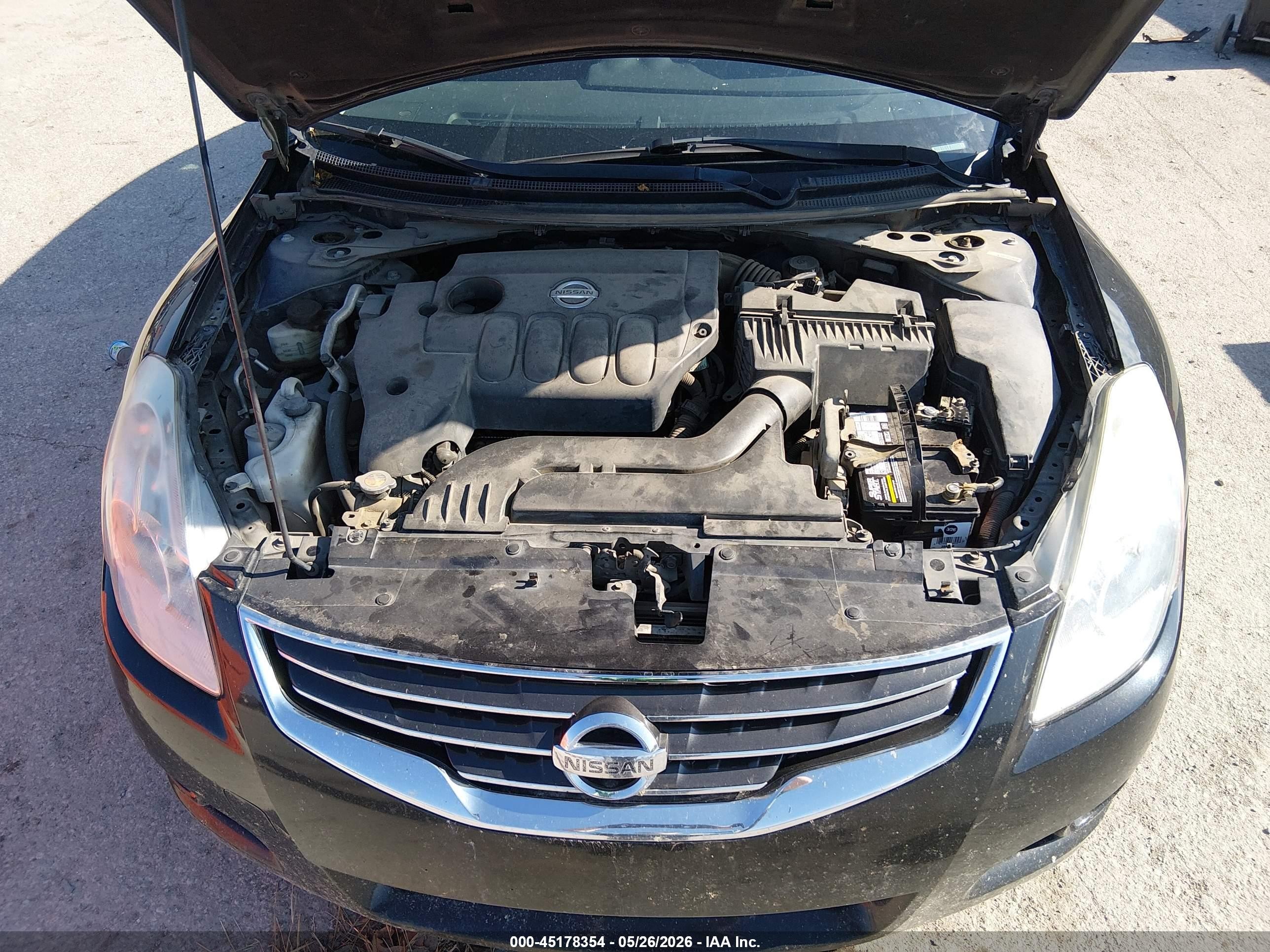 2012 Nissan Altima 2.5 S Black vin: 1N4AL2AP7CN519949