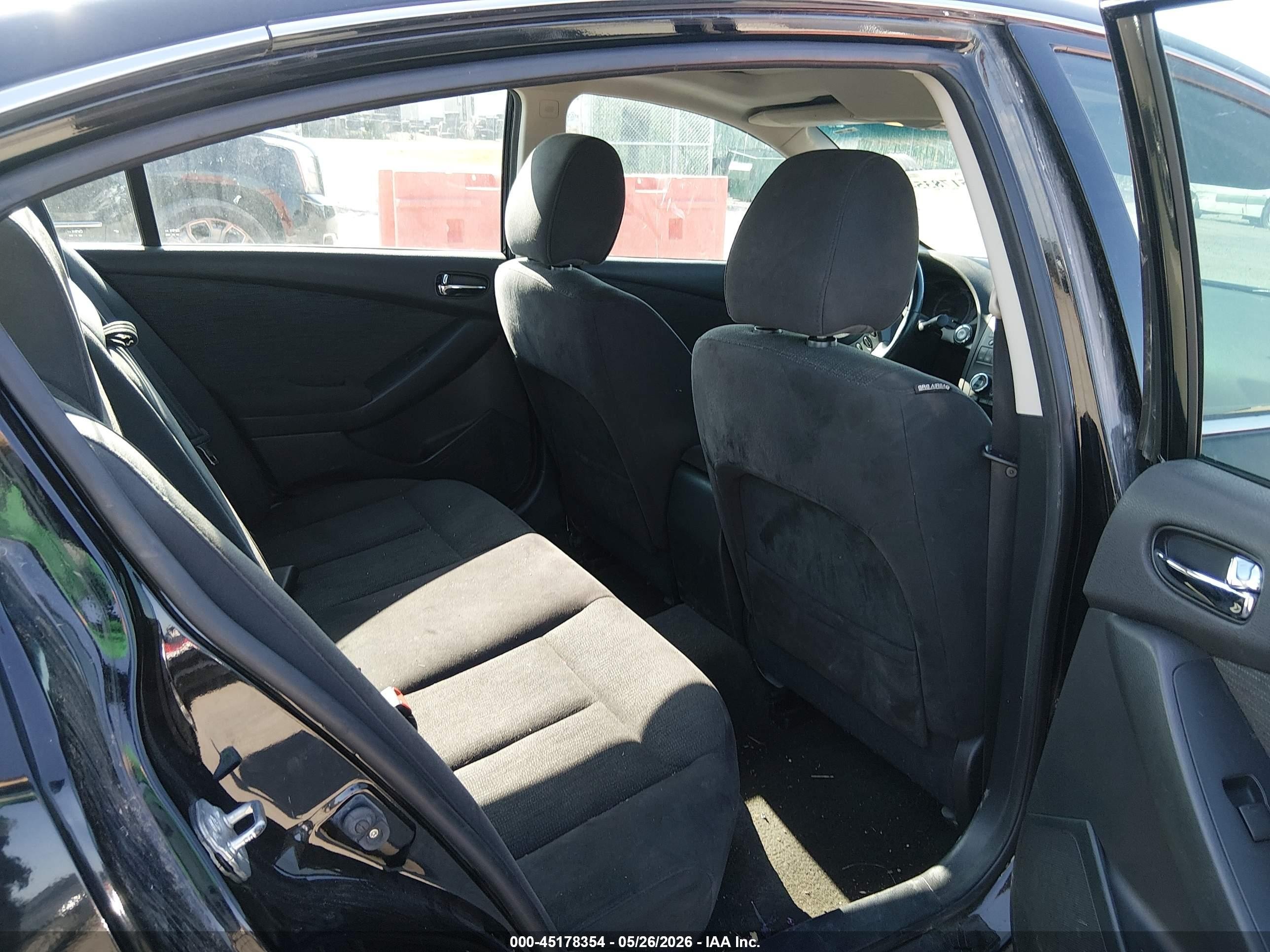 2012 Nissan Altima 2.5 S Black vin: 1N4AL2AP7CN519949