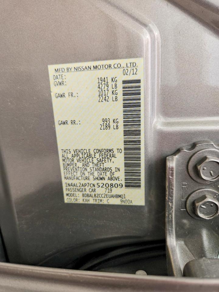 2012 Nissan Altima 2.5 Tan vin: 1N4AL2AP7CN520809