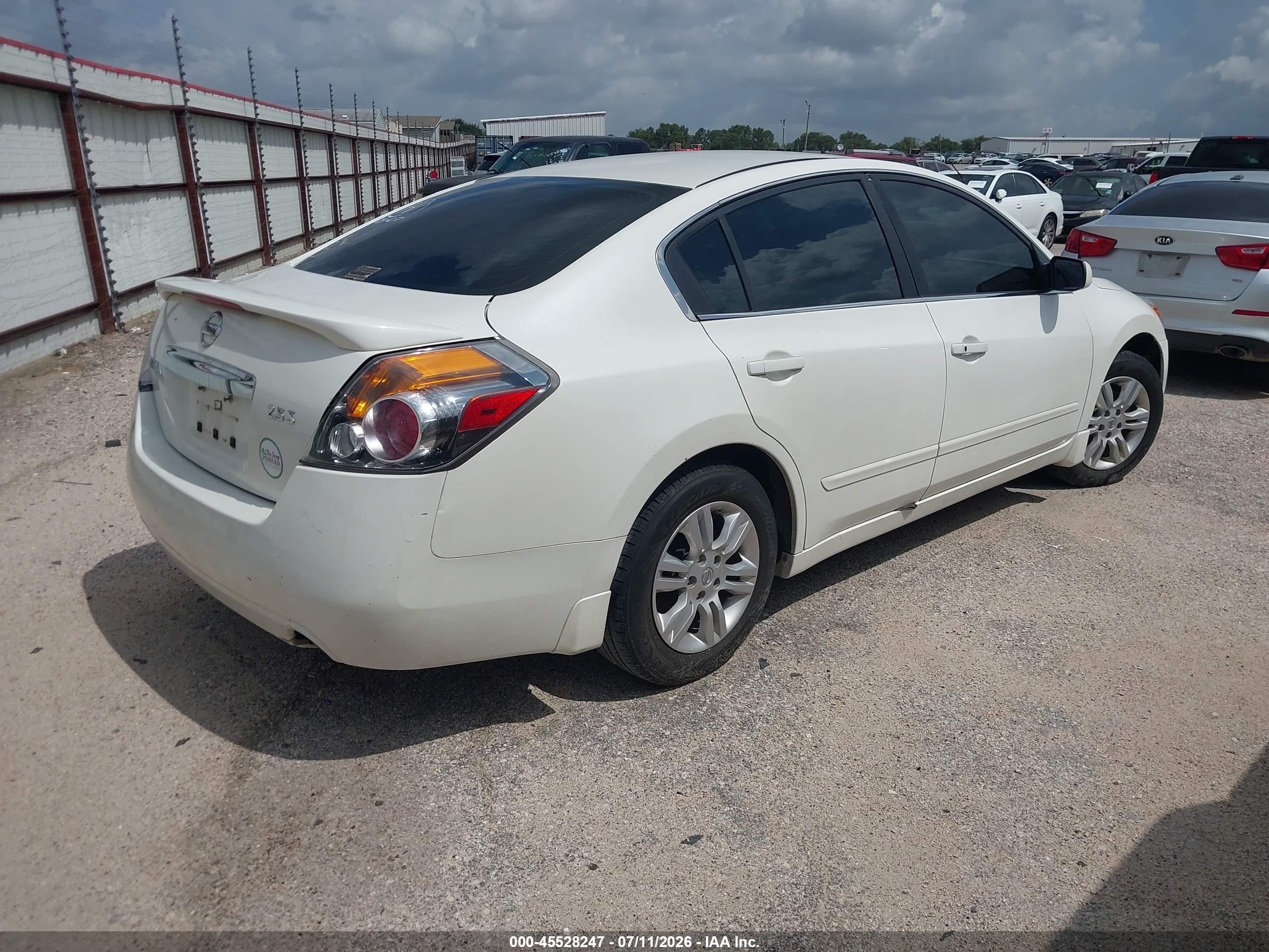 2012 Nissan Altima 2.5 S White vin: 1N4AL2AP7CN569024