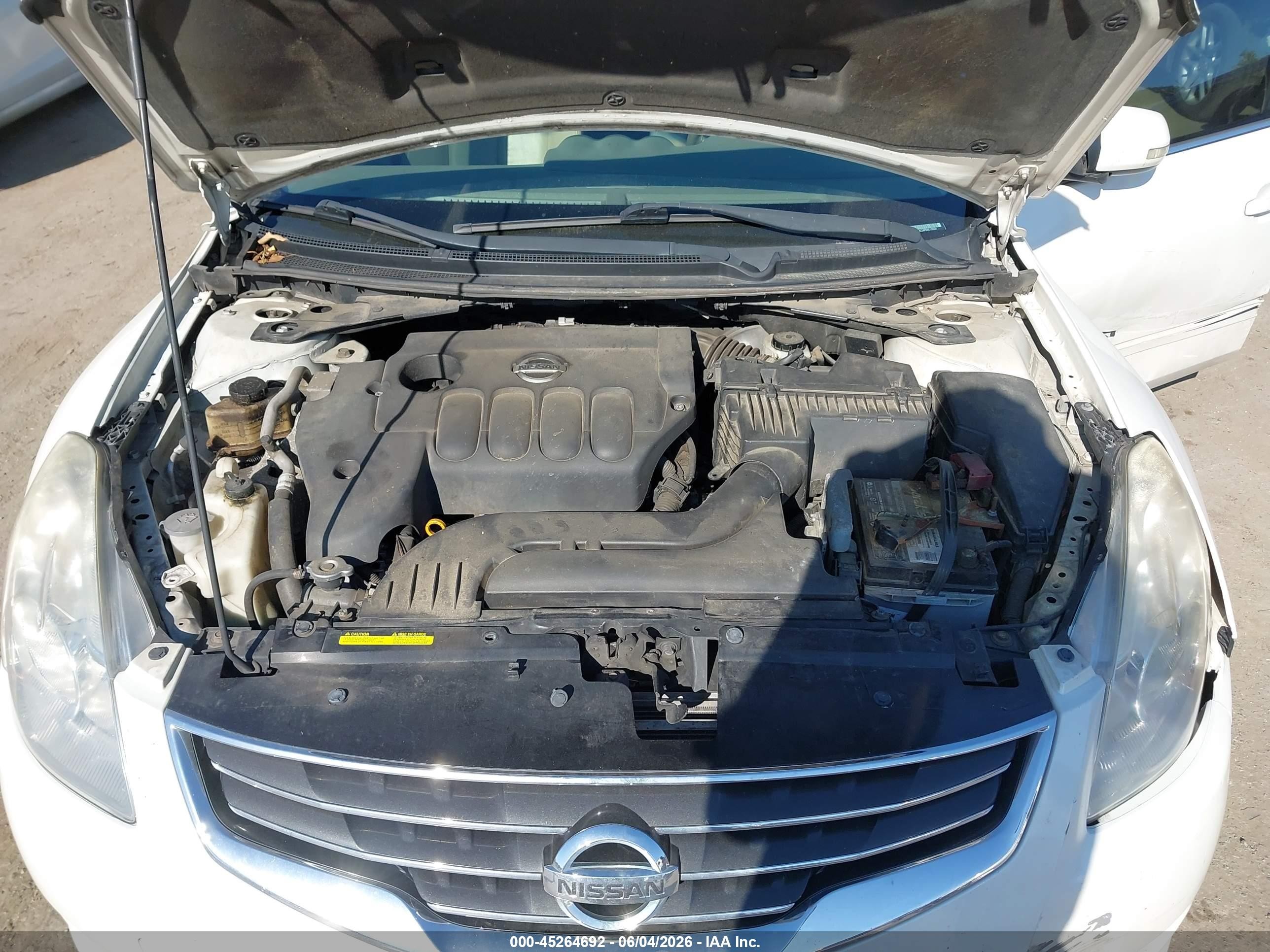 2010 Nissan Altima 2.5 S White vin: 1N4AL2AP8AC176321