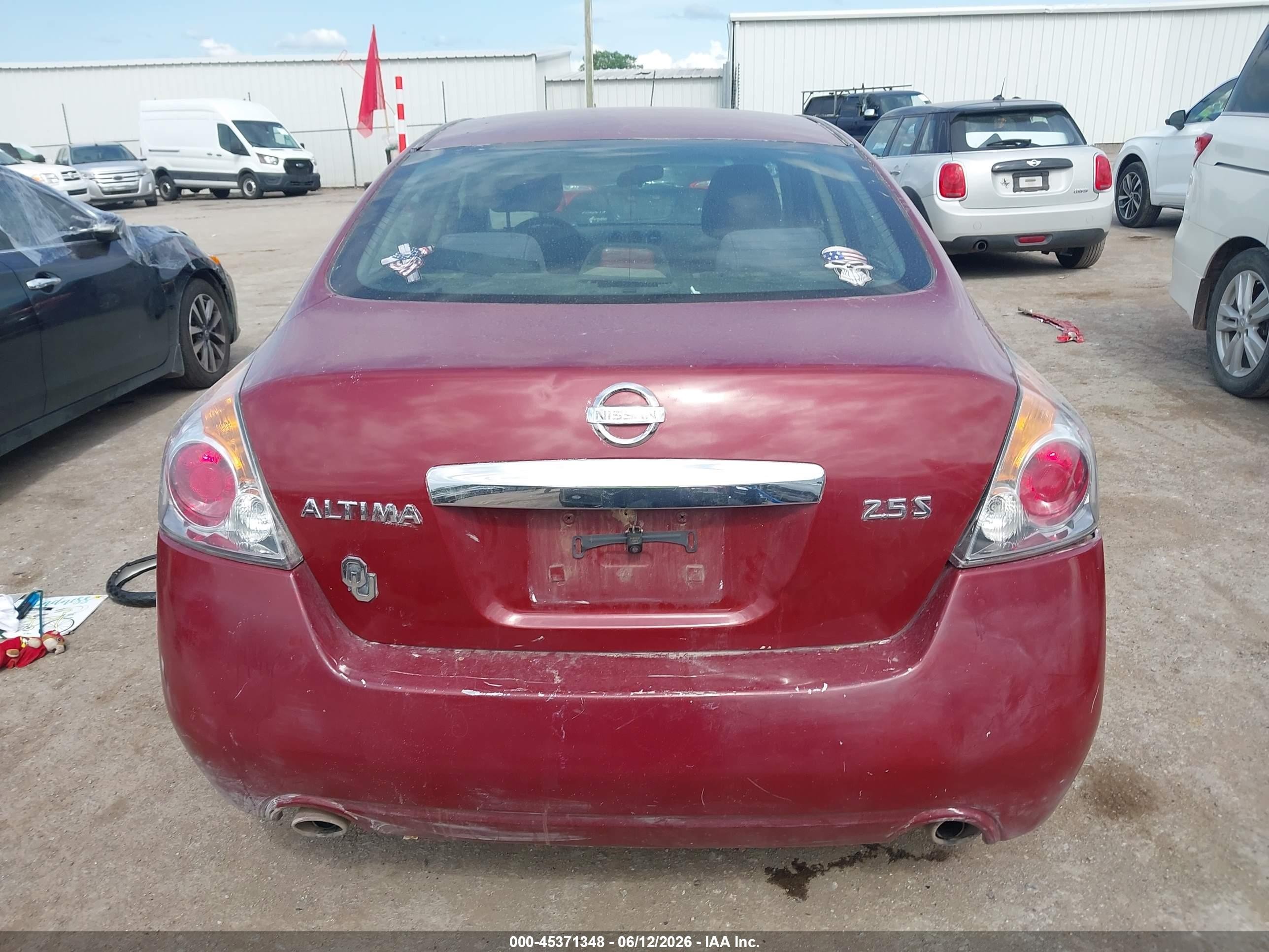 2010 Nissan Altima 2.5 S Red vin: 1N4AL2AP8AN465798