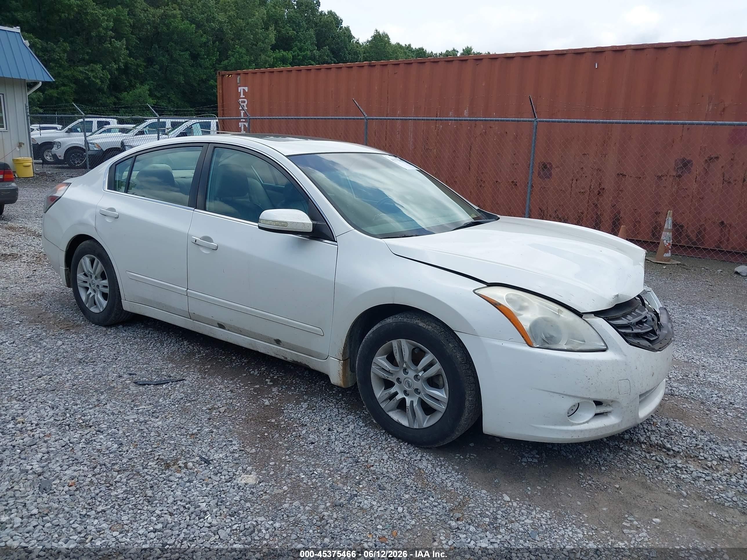 2010 Nissan Altima 2.5 S White vin: 1N4AL2AP8AN495254