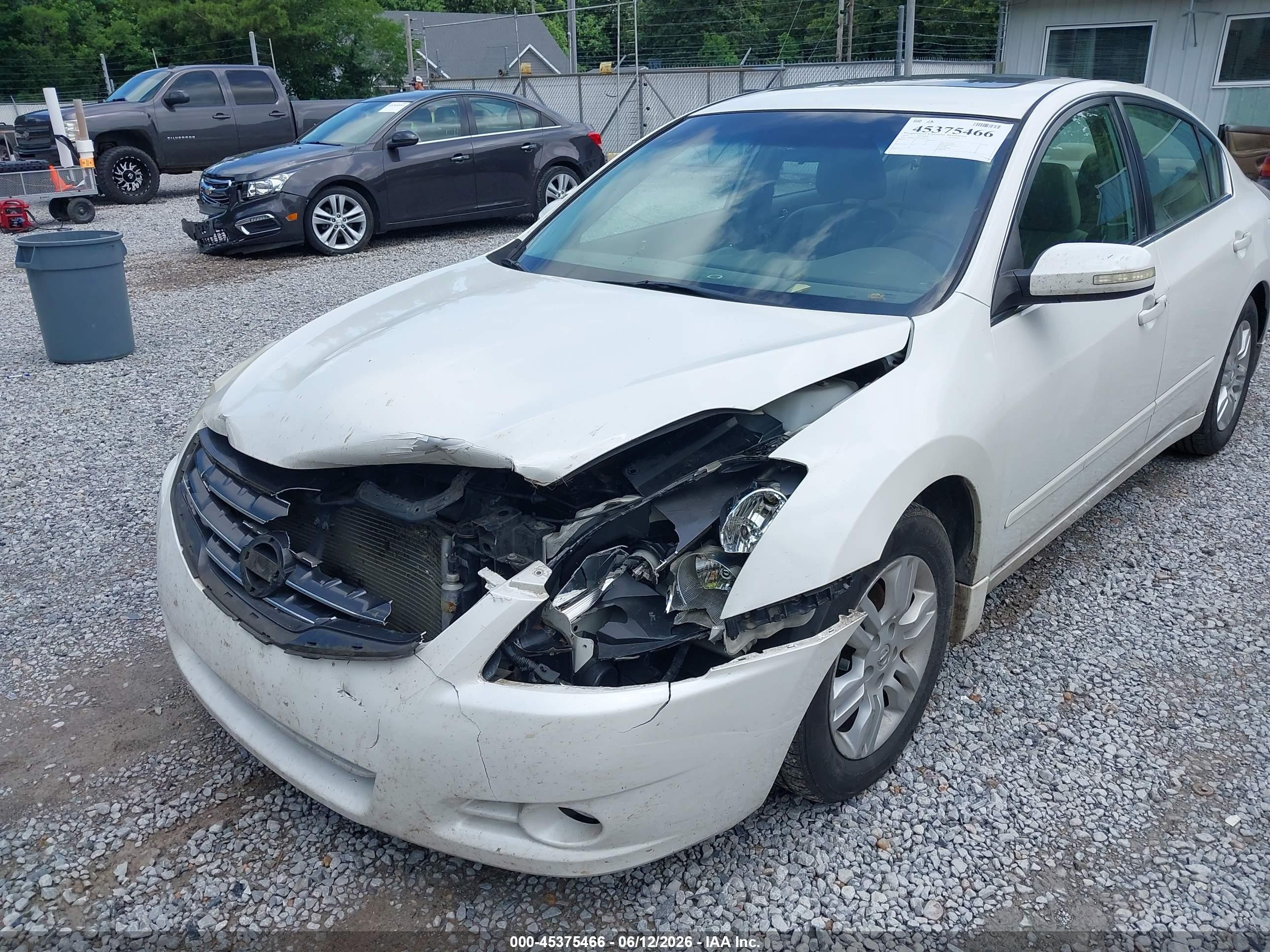 2010 Nissan Altima 2.5 S White vin: 1N4AL2AP8AN495254