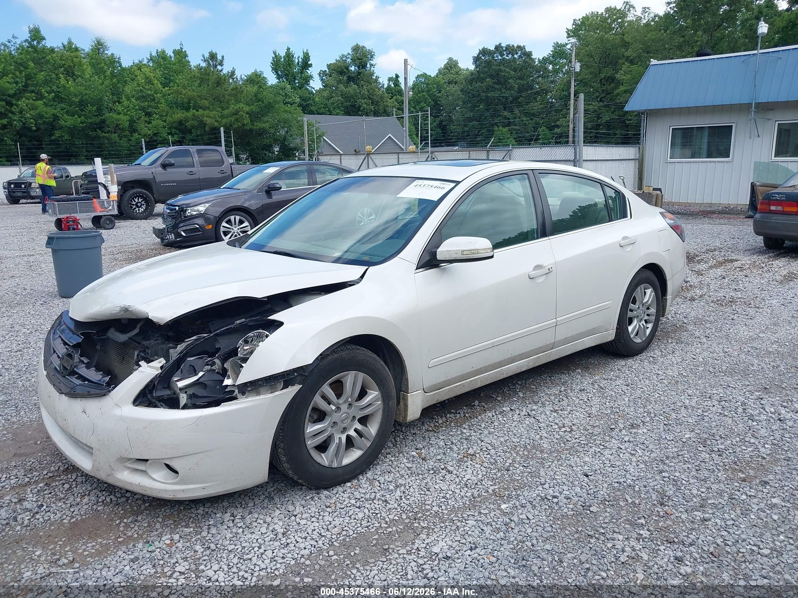 2010 Nissan Altima 2.5 S White vin: 1N4AL2AP8AN495254