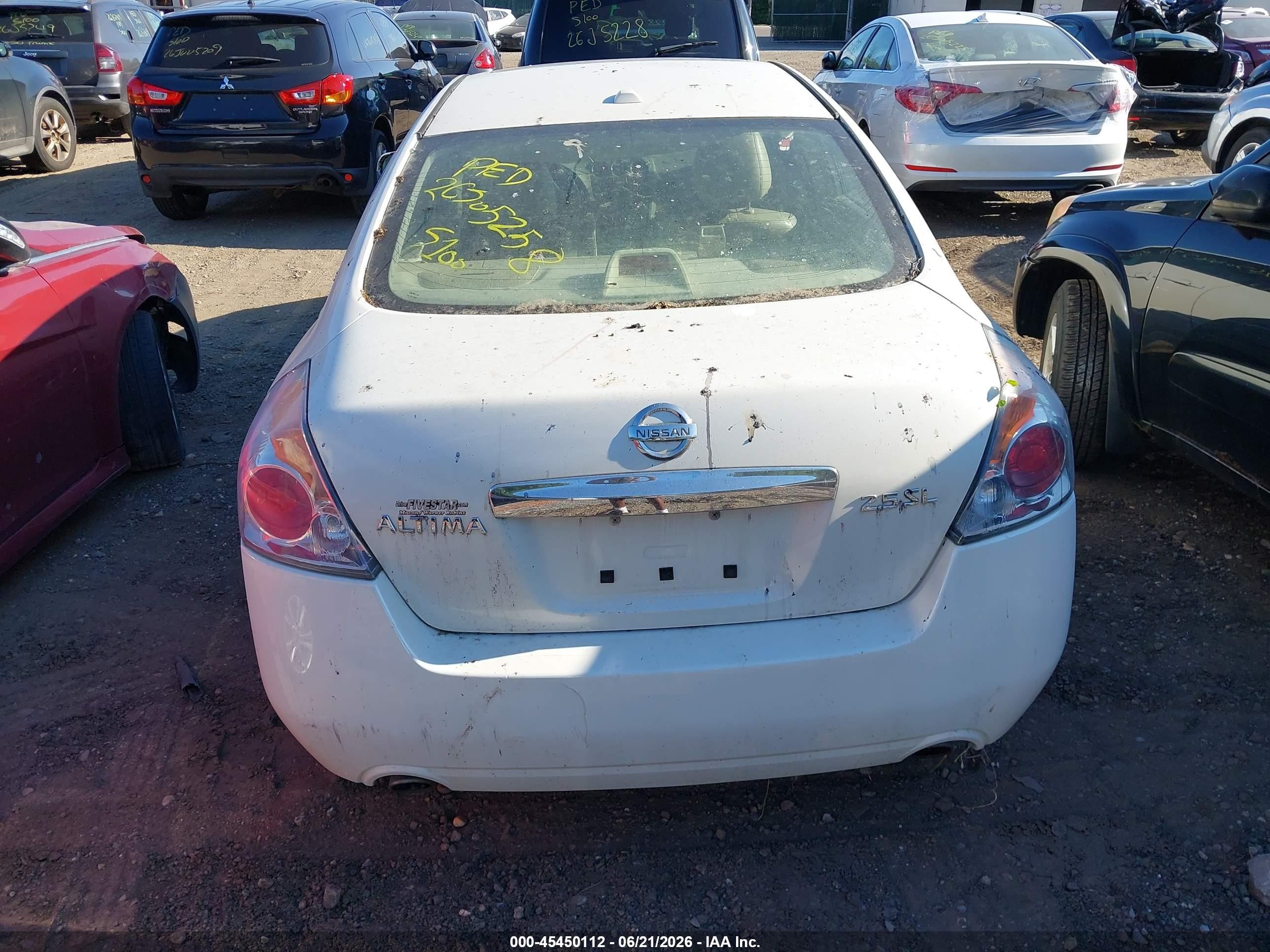 2010 Nissan Altima 2.5 S White vin: 1N4AL2AP8AN498817