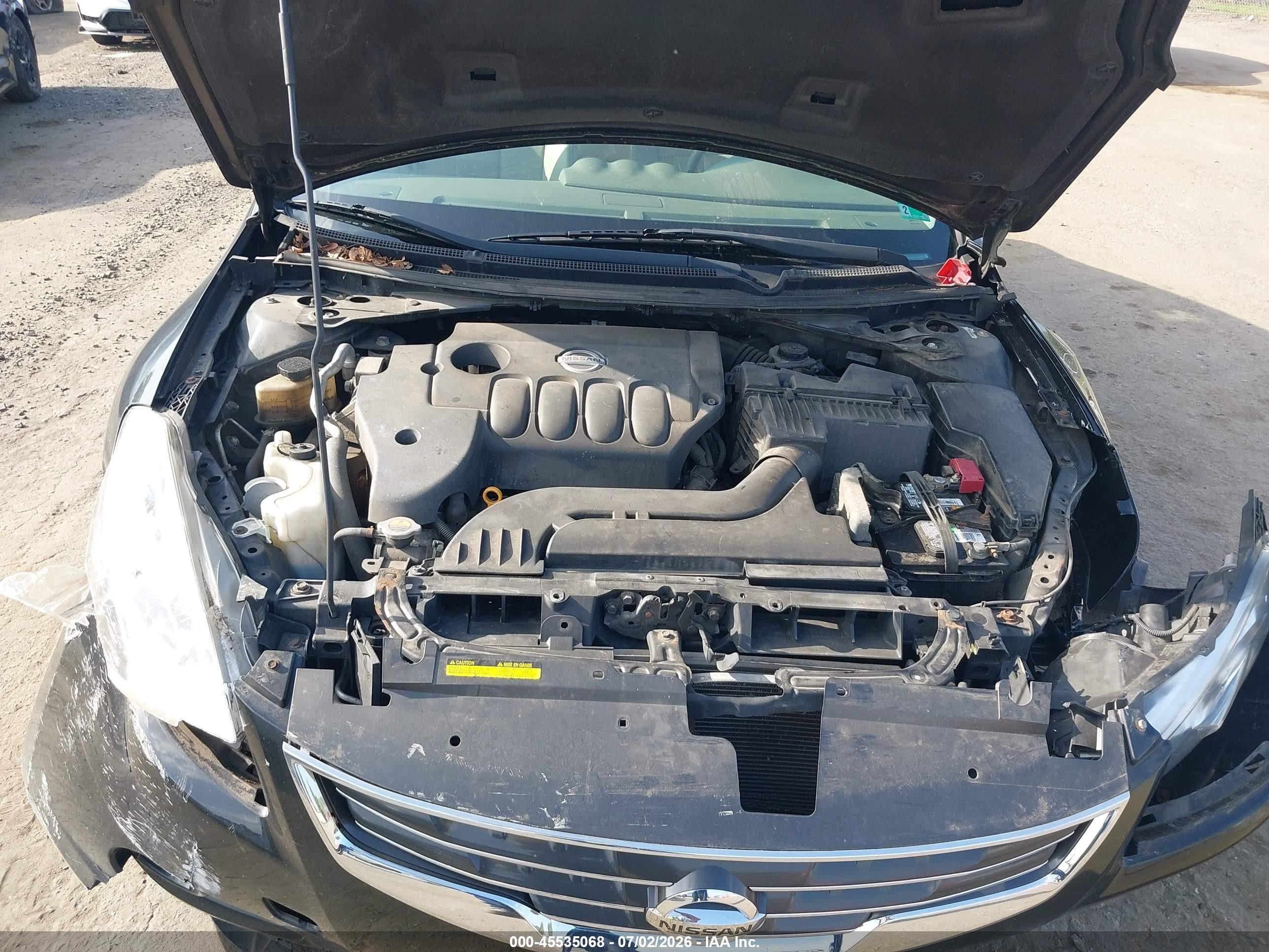 2010 Nissan Altima 2.5 S Черный vin: 1N4AL2AP8AN559891