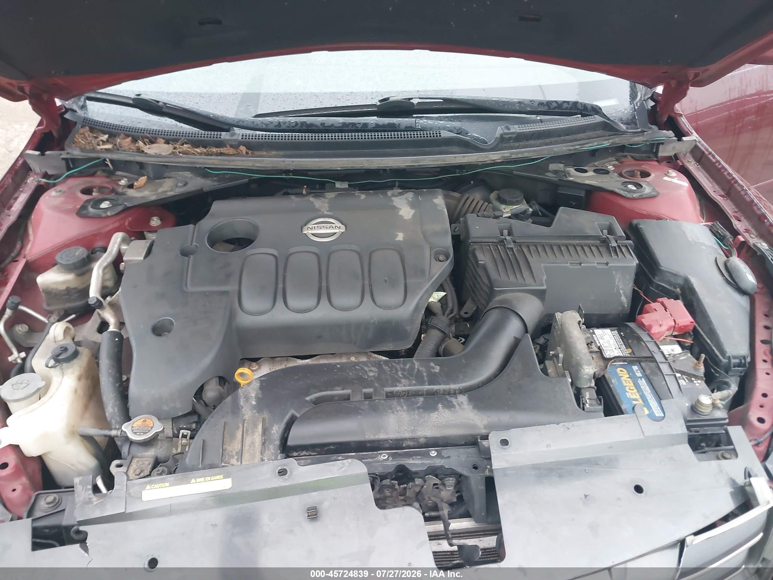 2011 Nissan Altima 2.5 S Maroon vin: 1N4AL2AP8BN503273
