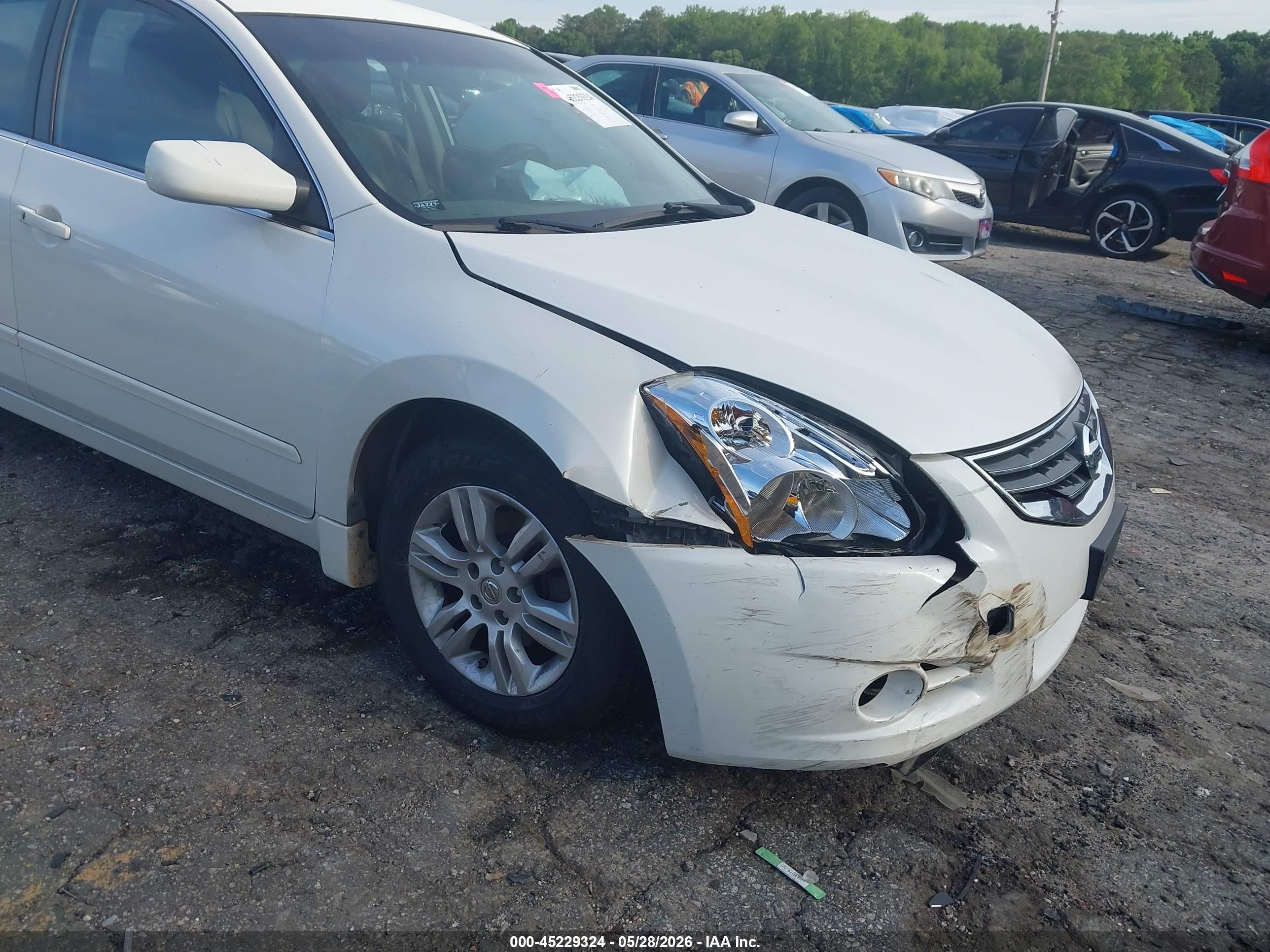 2012 Nissan Altima 2.5 S White vin: 1N4AL2AP8CC165290