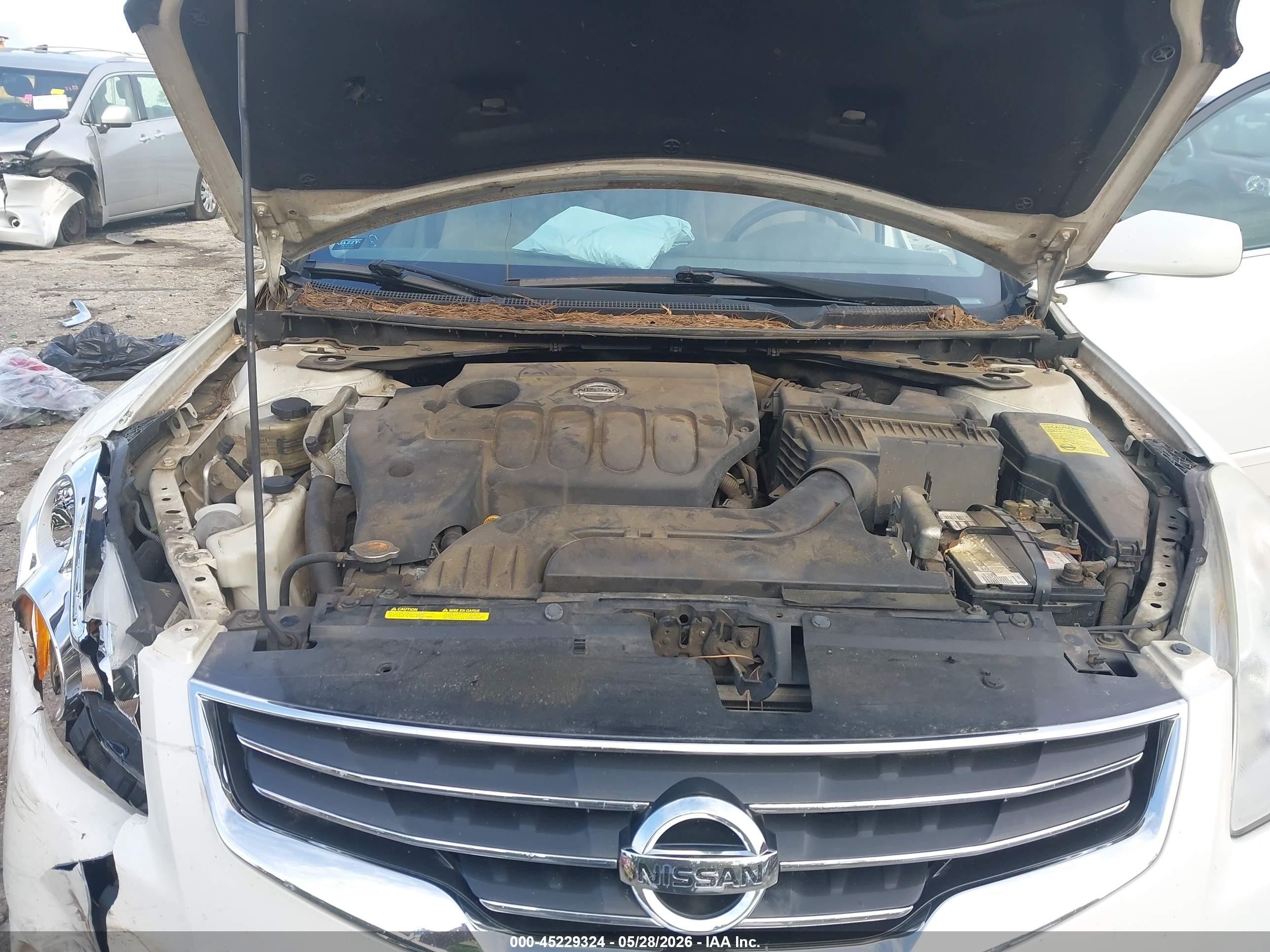 2012 Nissan Altima 2.5 S White vin: 1N4AL2AP8CC165290